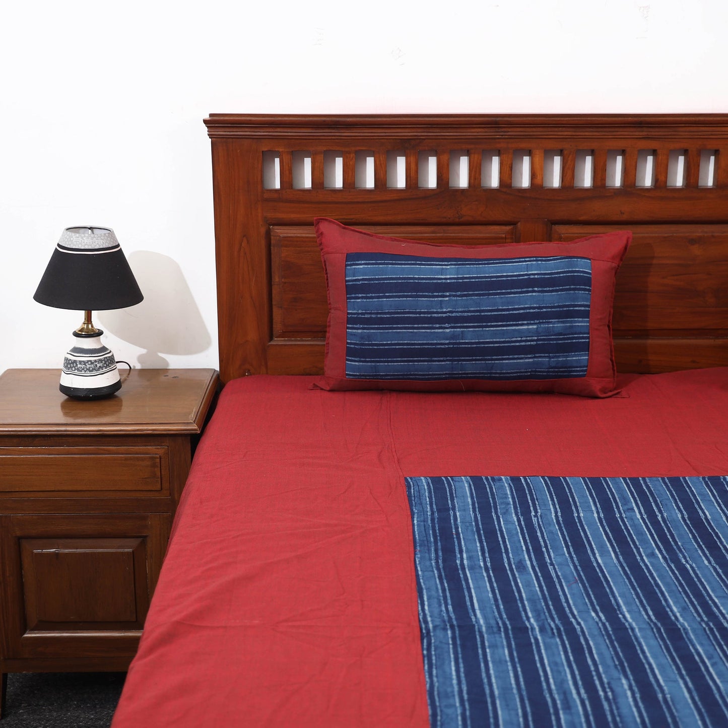plain double bed cover