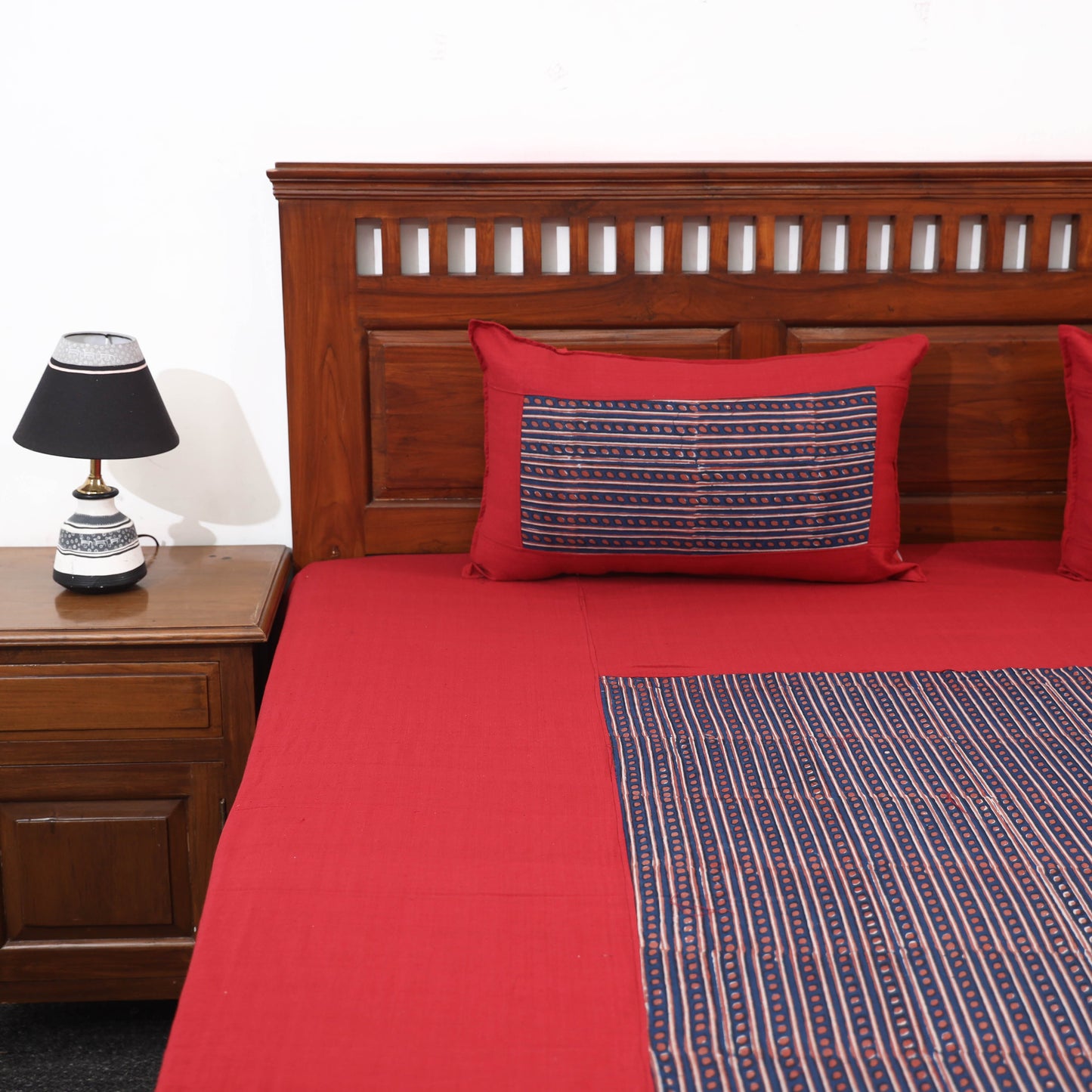 plain double bed cover
