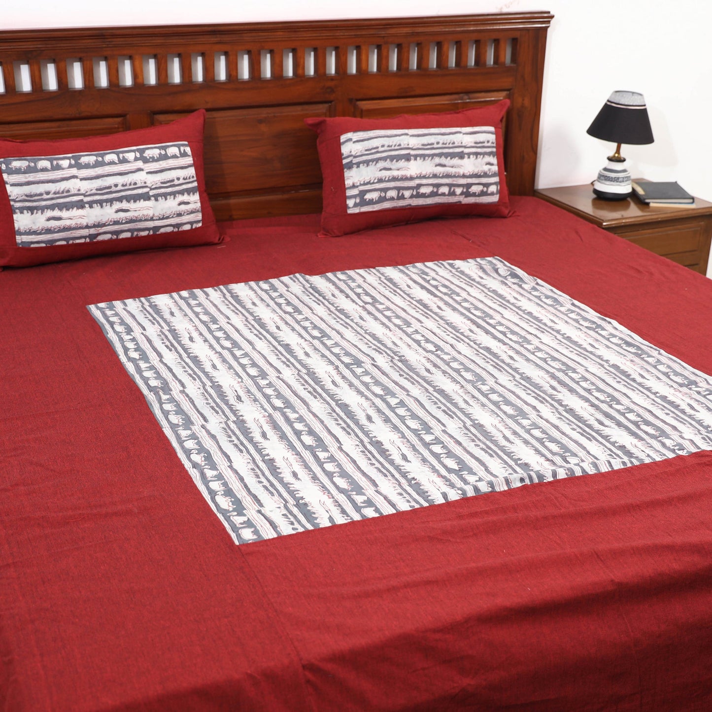 plain double bed cover