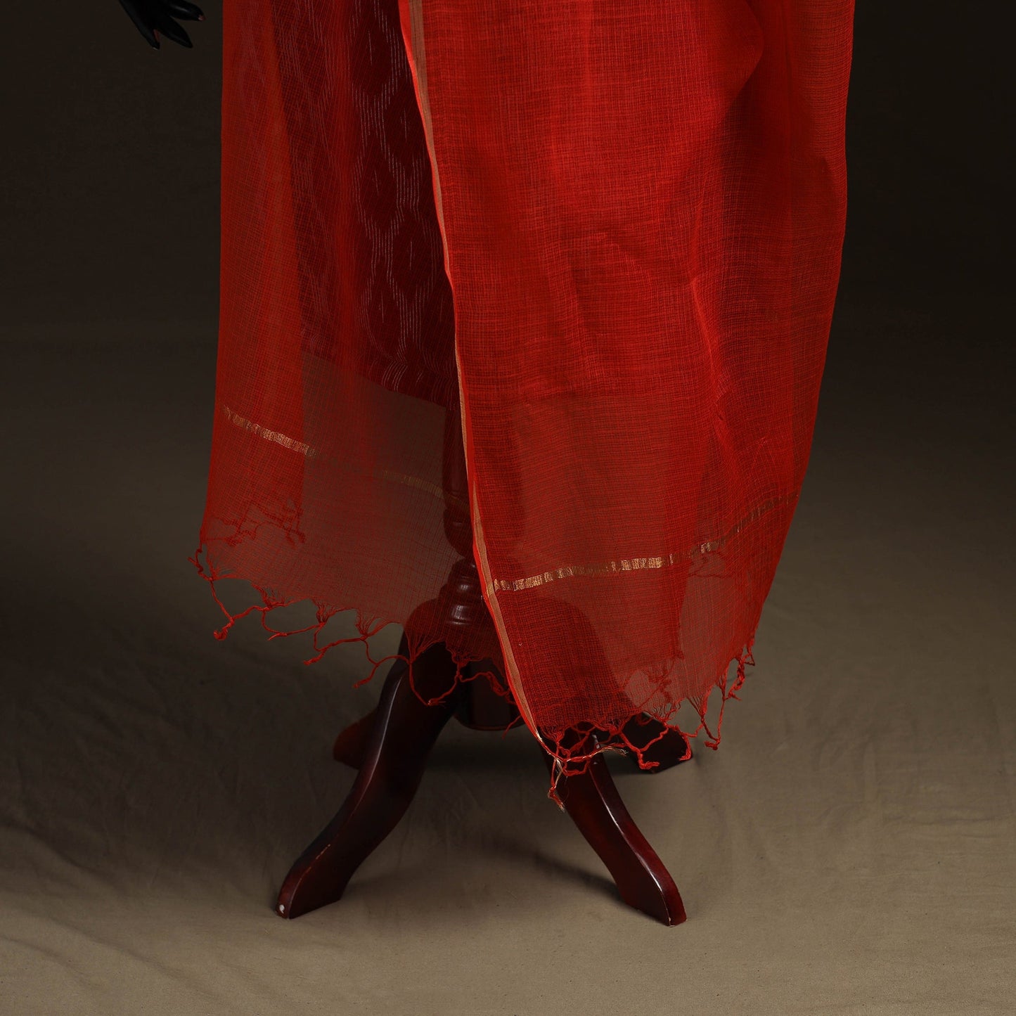 Plain cotton kota doria dupatta 25 - handcrafted
