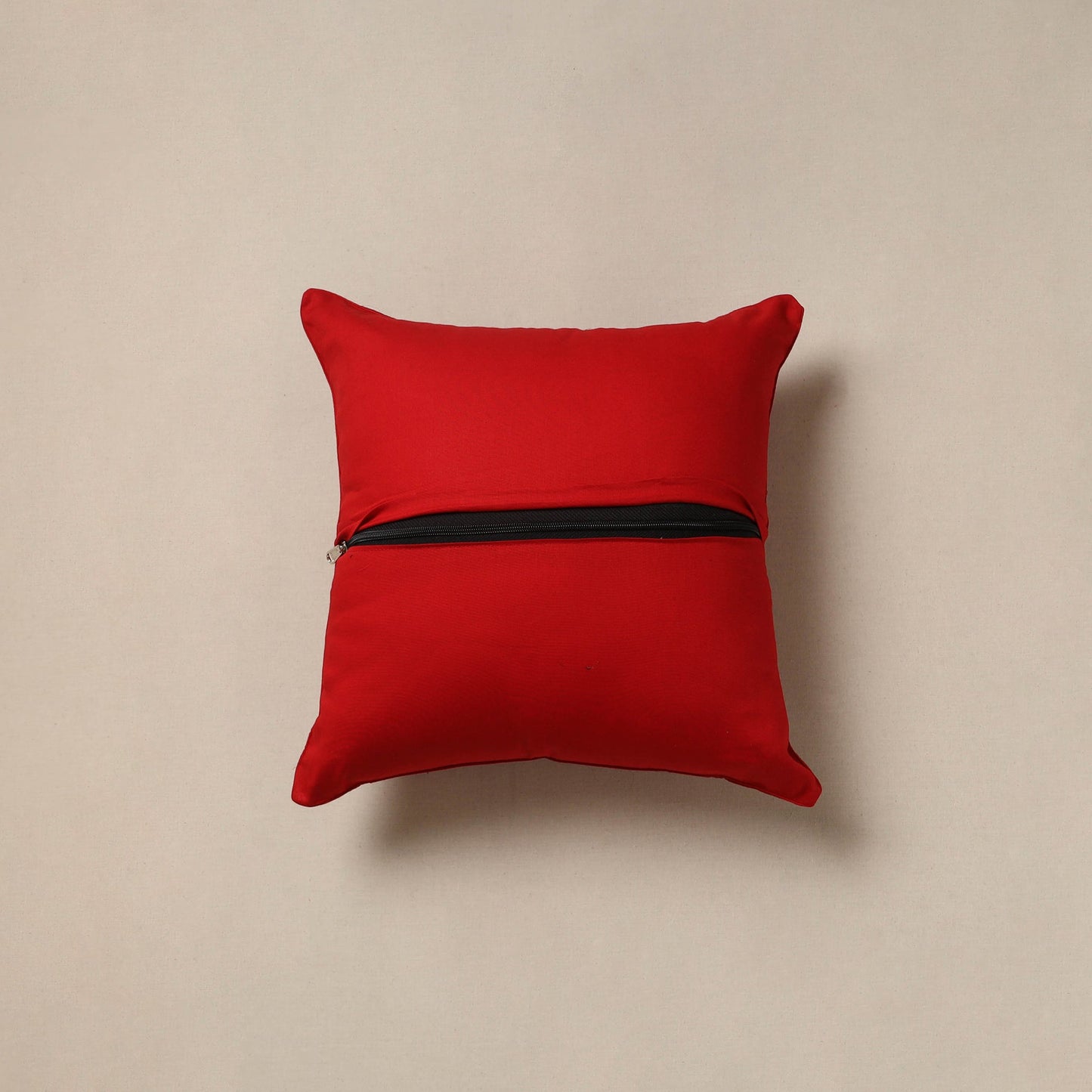 Plain zari buti cushion cover 131 - handcrafted