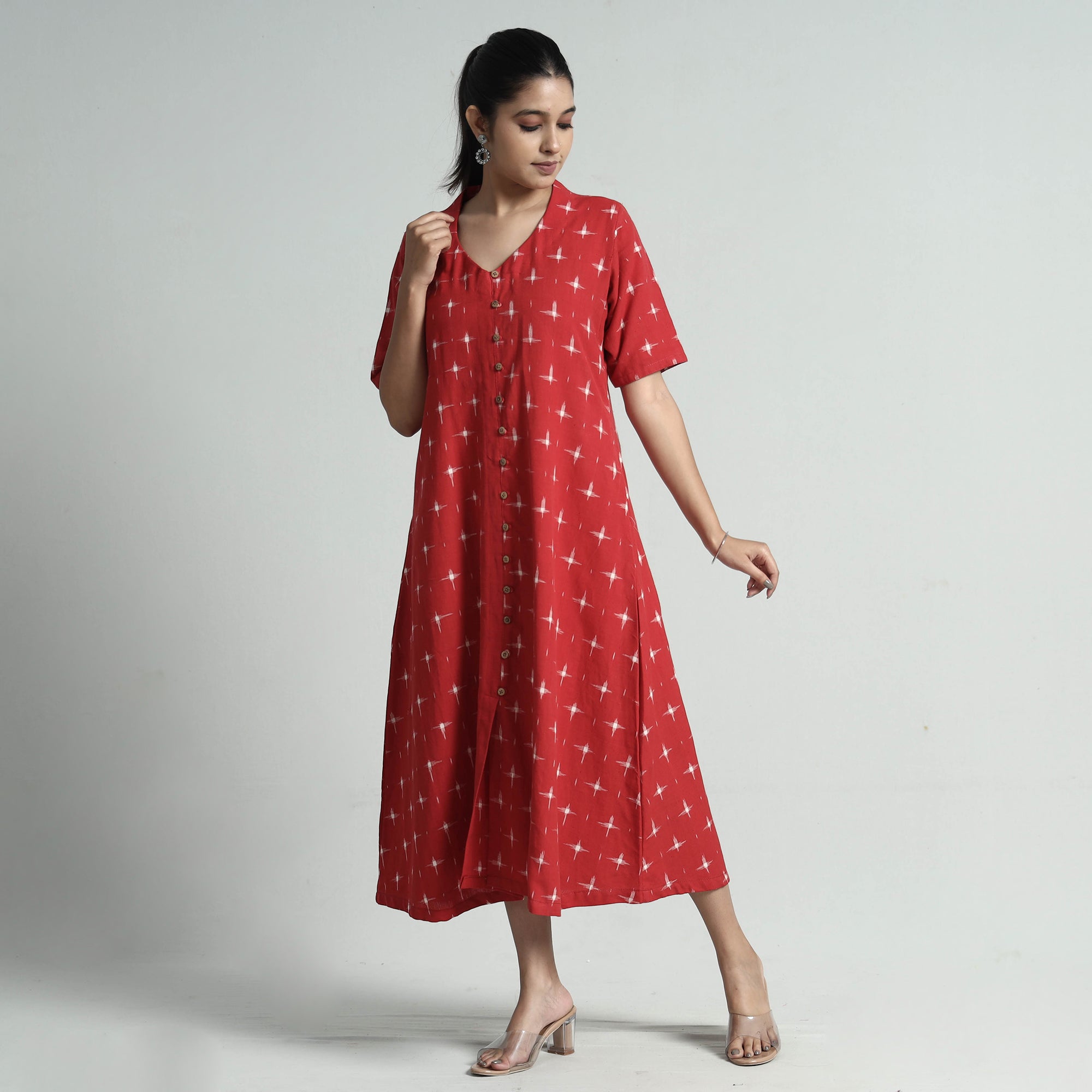 double weave cotton dress Tate Double Weave Dress Kyanite Stripe / XS