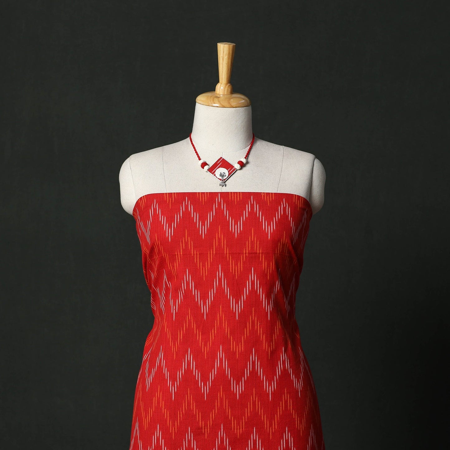Pochampally ikat cotton 2pc unstitched dress material