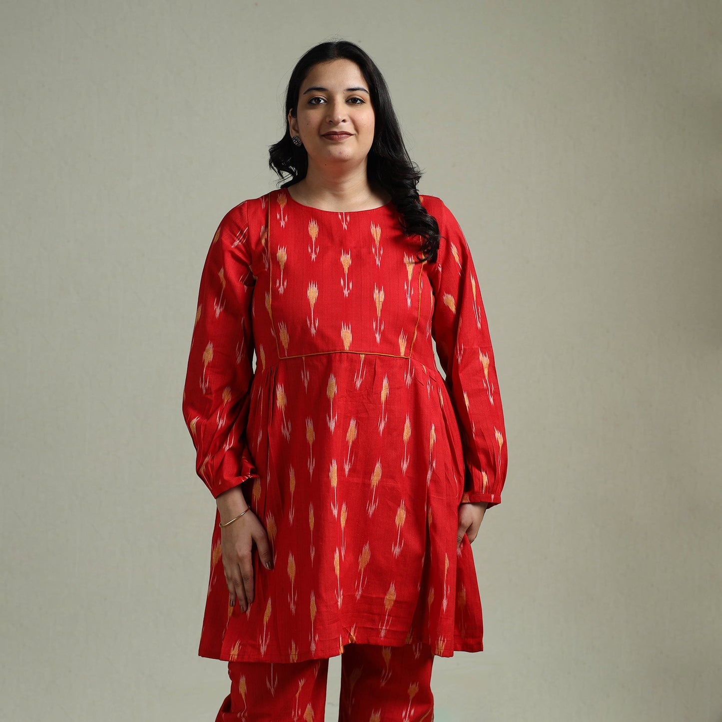 Pochampally ikat cotton co-ord set for women 01