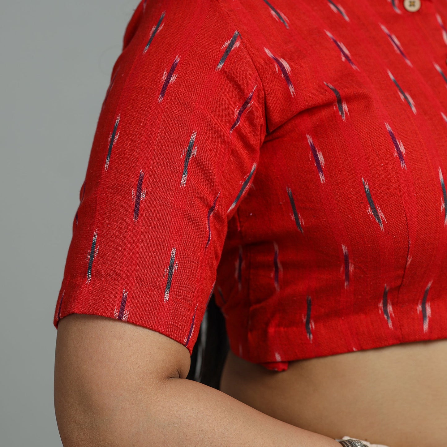 Buy Pochampally Ikat Cotton Stitched Blouse 22