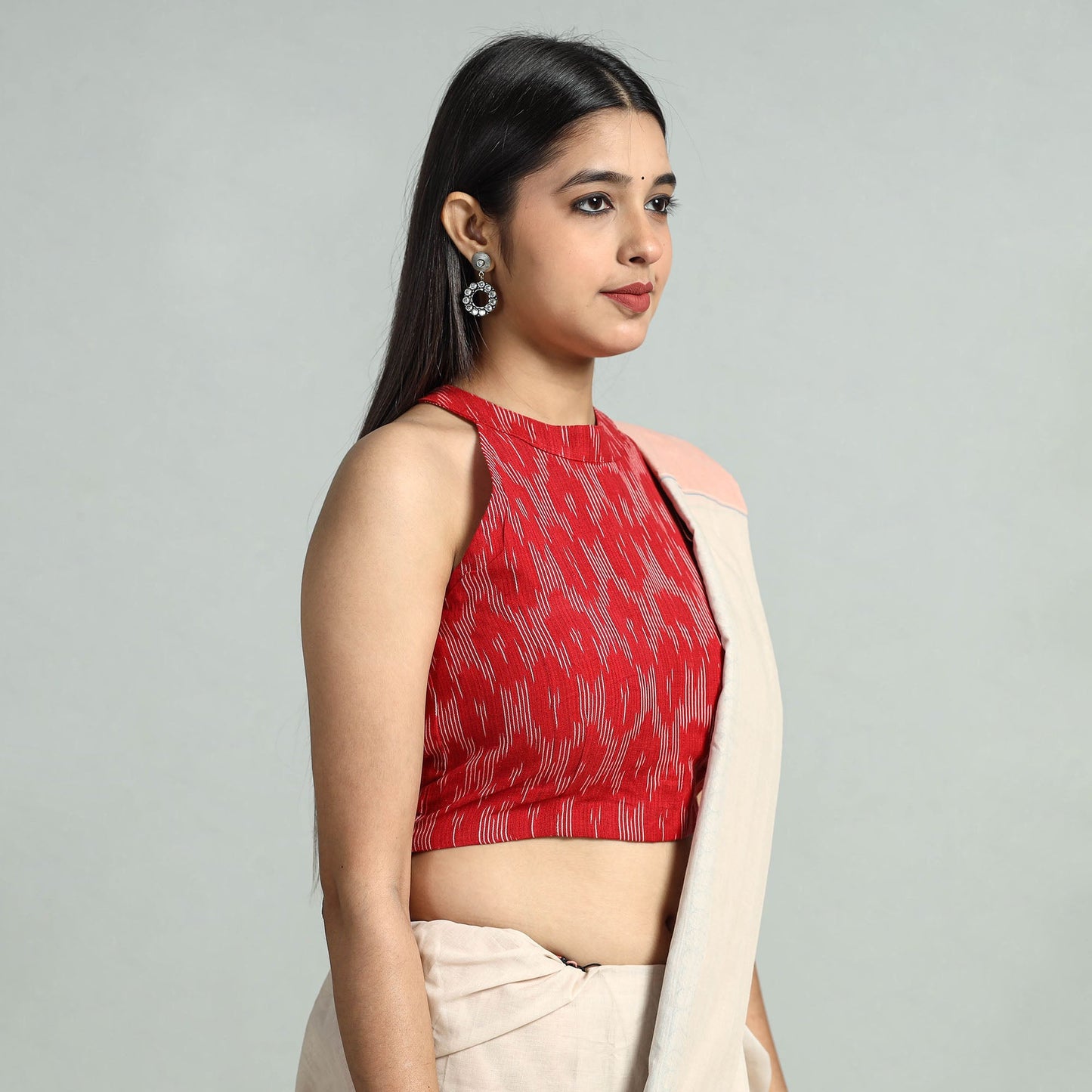 Buy Pochampally Ikat Cotton Stitched Blouse 30