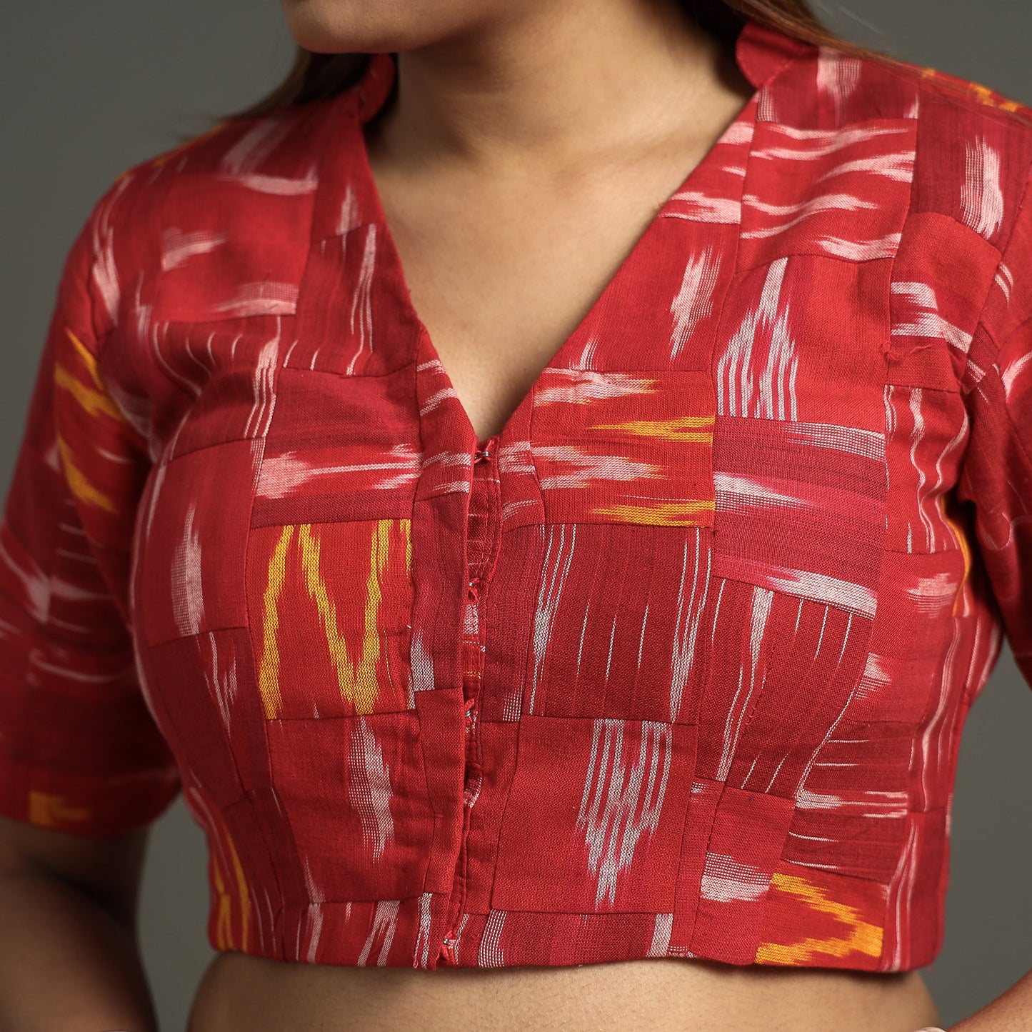 Pochampally Ikat Stitched Blouse