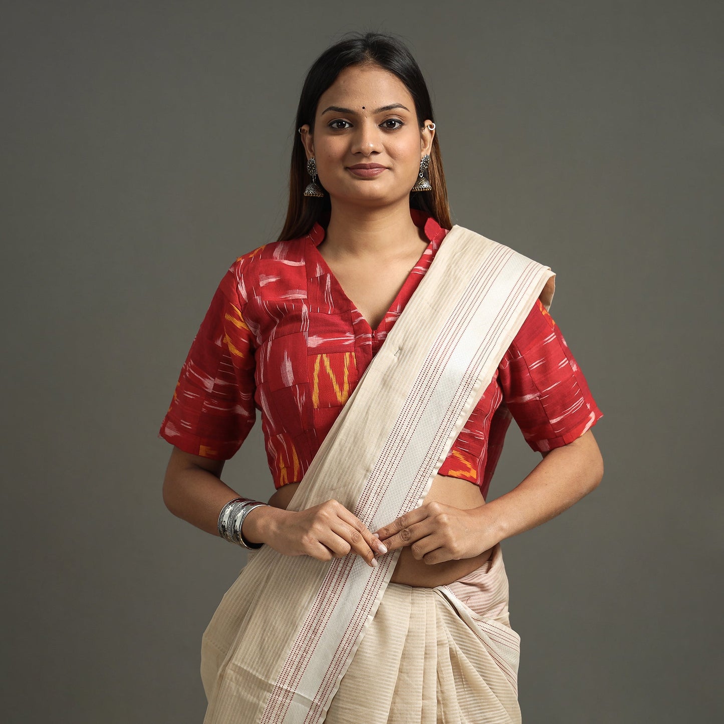 Pochampally Ikat Stitched Blouse