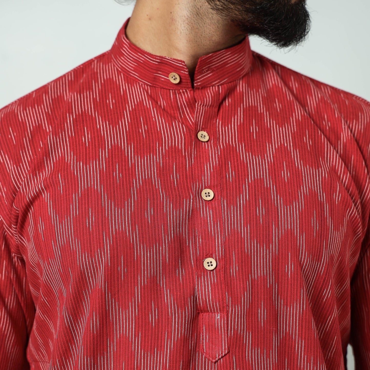 Pochampally Ikat weave Cotton Men's Short Kurta