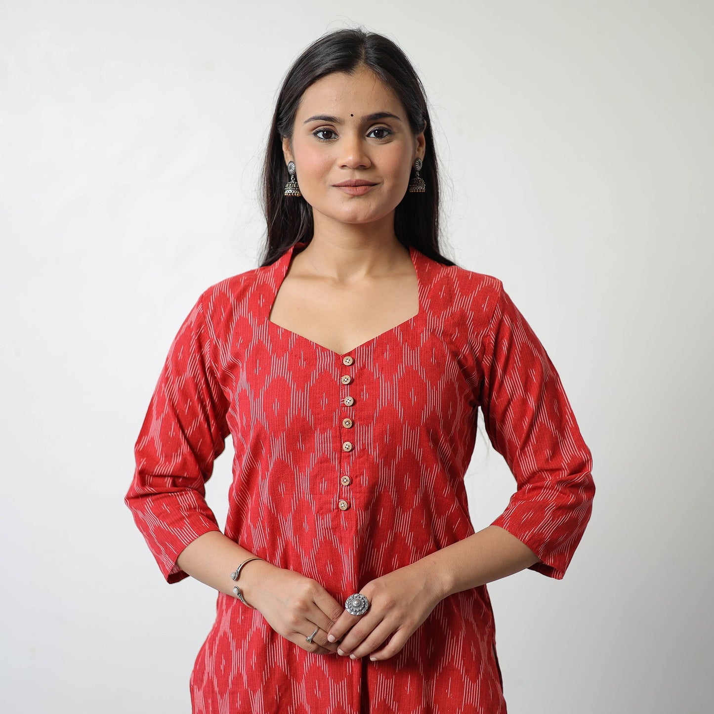 Pochampally Ikat Weave Cotton Straight Kurta 03
