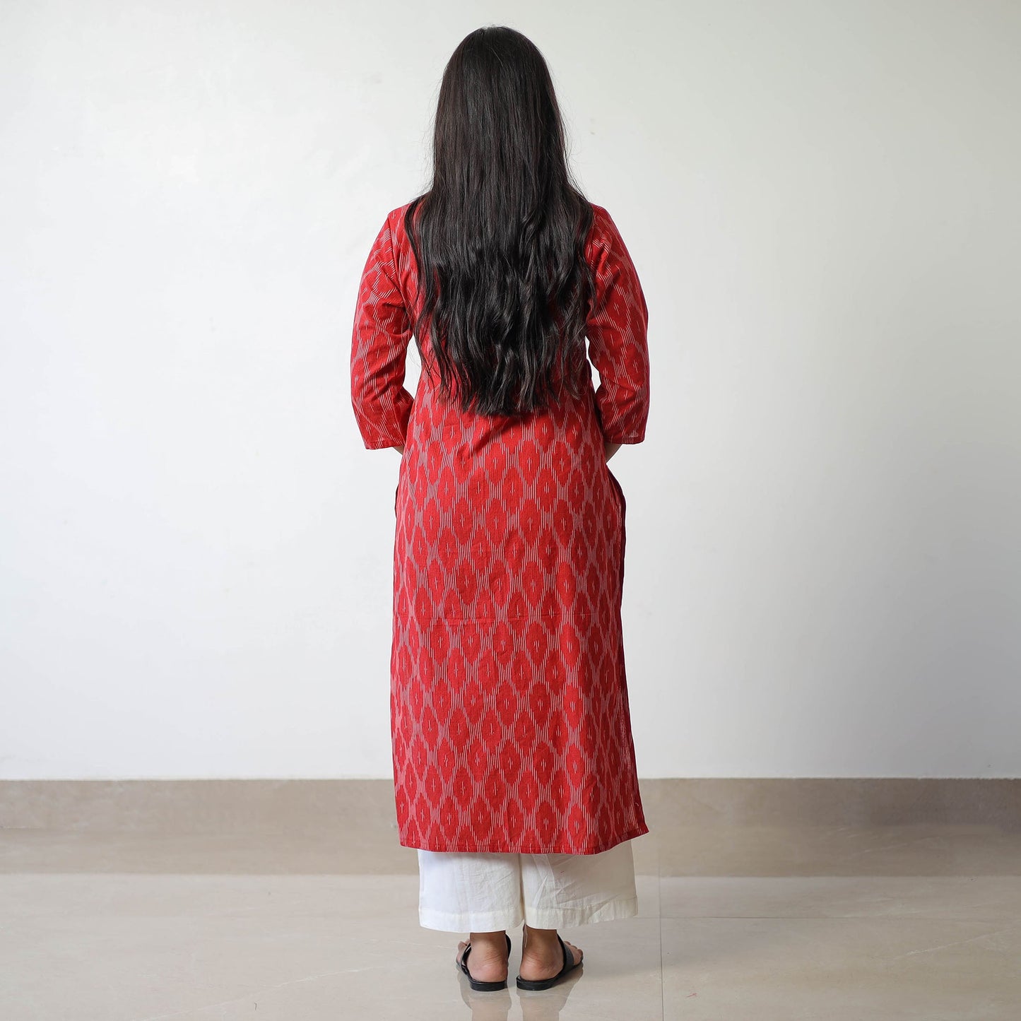 Pochampally Ikat Weave Cotton Straight Kurta 03