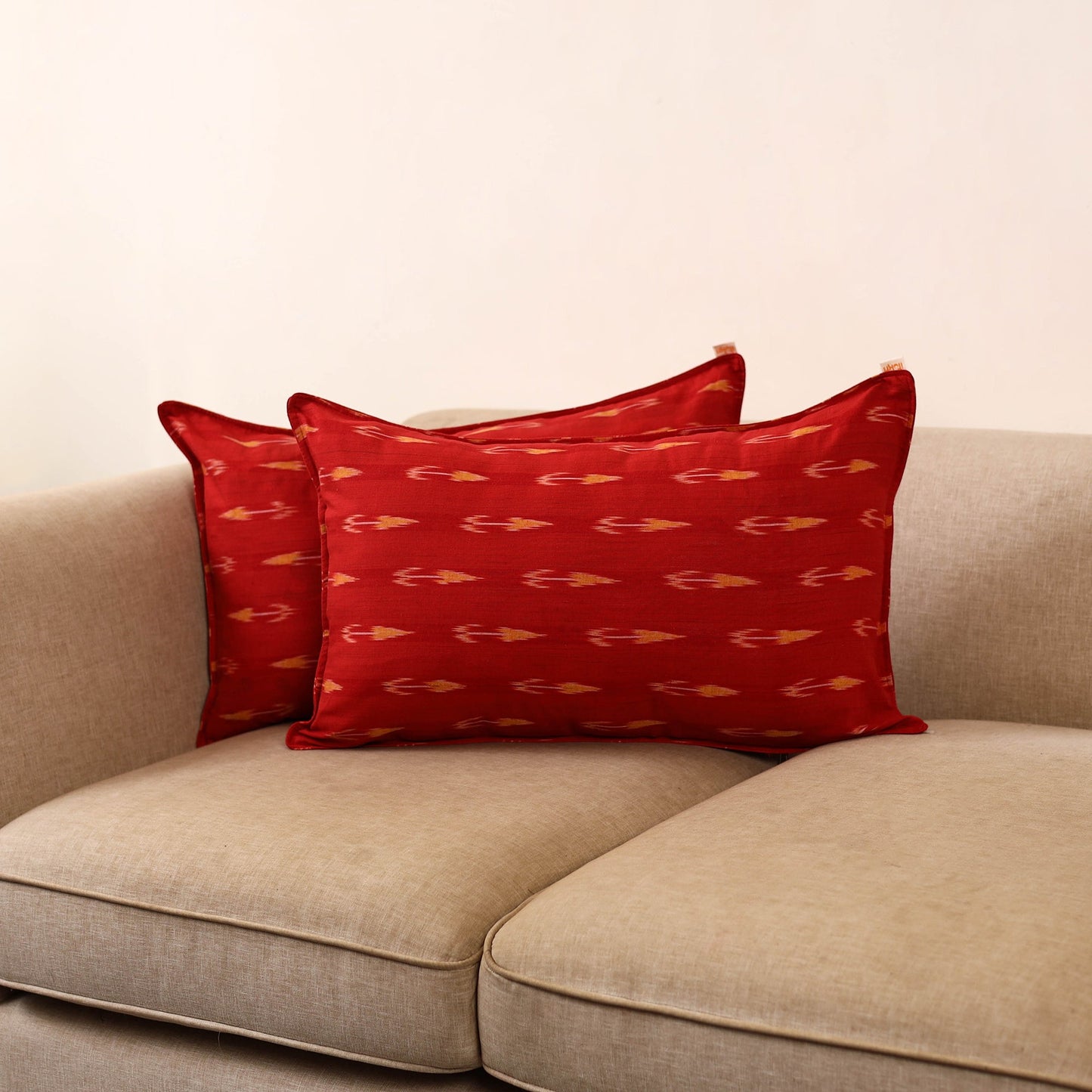 Pochampally ikat weave pillow covers (set of 2) 09