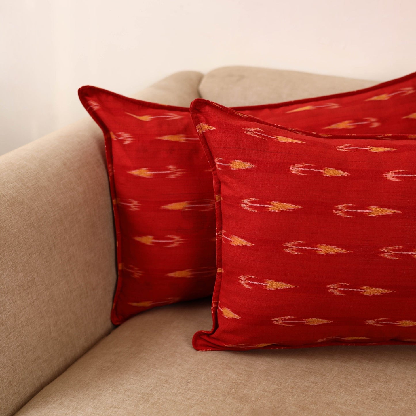 Pochampally ikat weave pillow covers (set of 2) 09