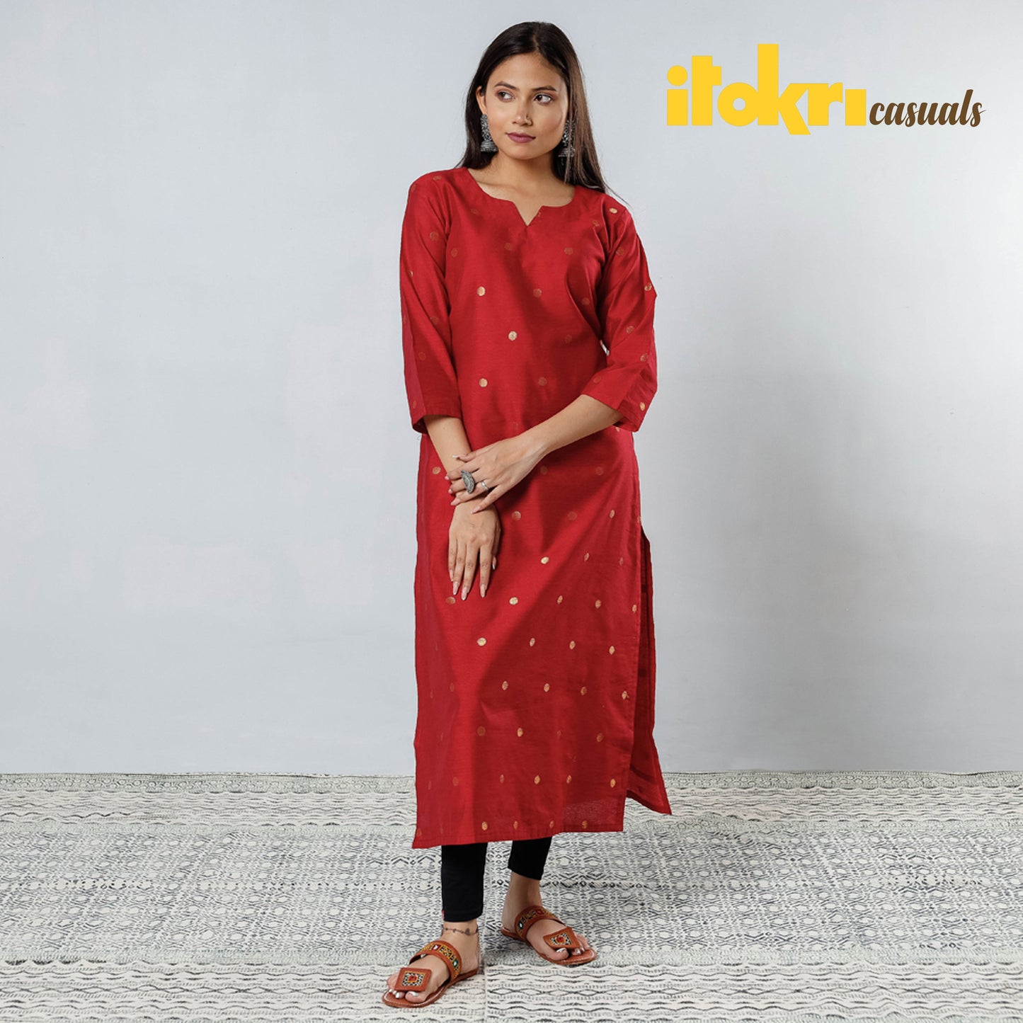silk straight kurta