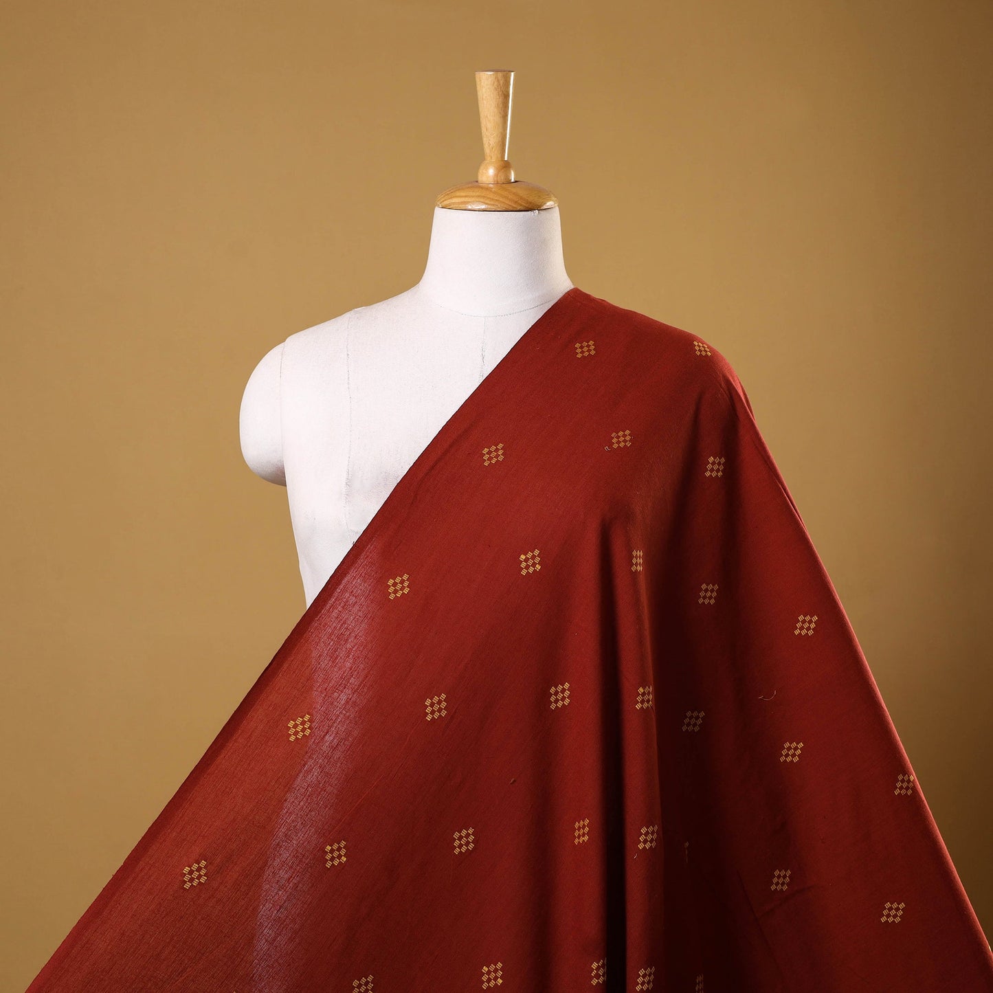 Red - prewashed cotton jacquard weave fabric 30