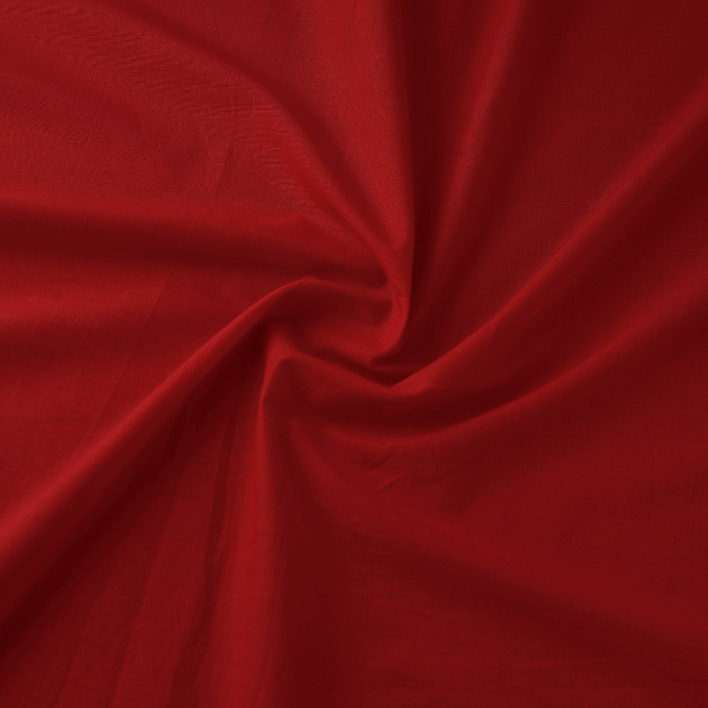 Red Prewashed Mul Cotton Plain Fabric
