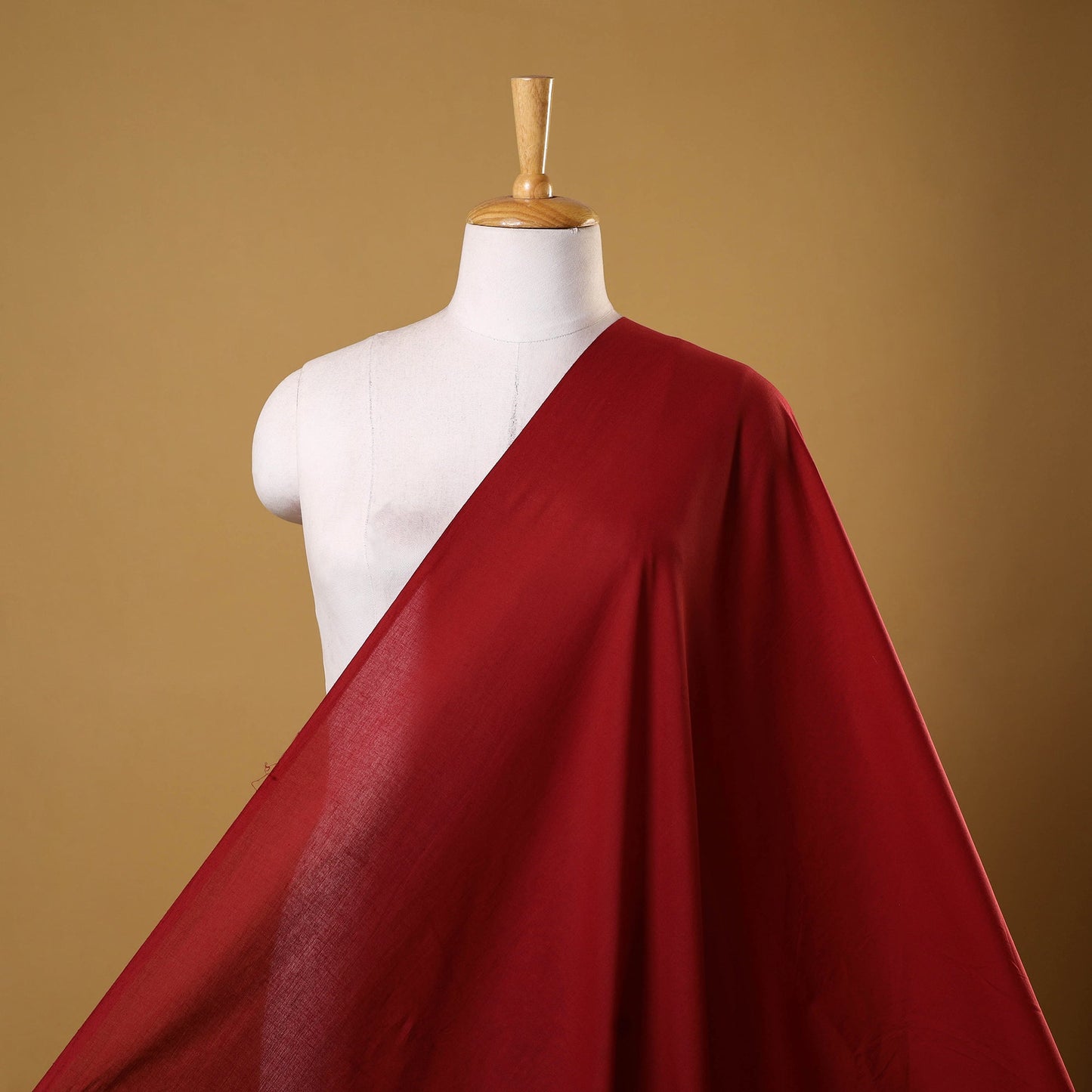 Red - prewashed plain cotton fabric 14 - handcrafted