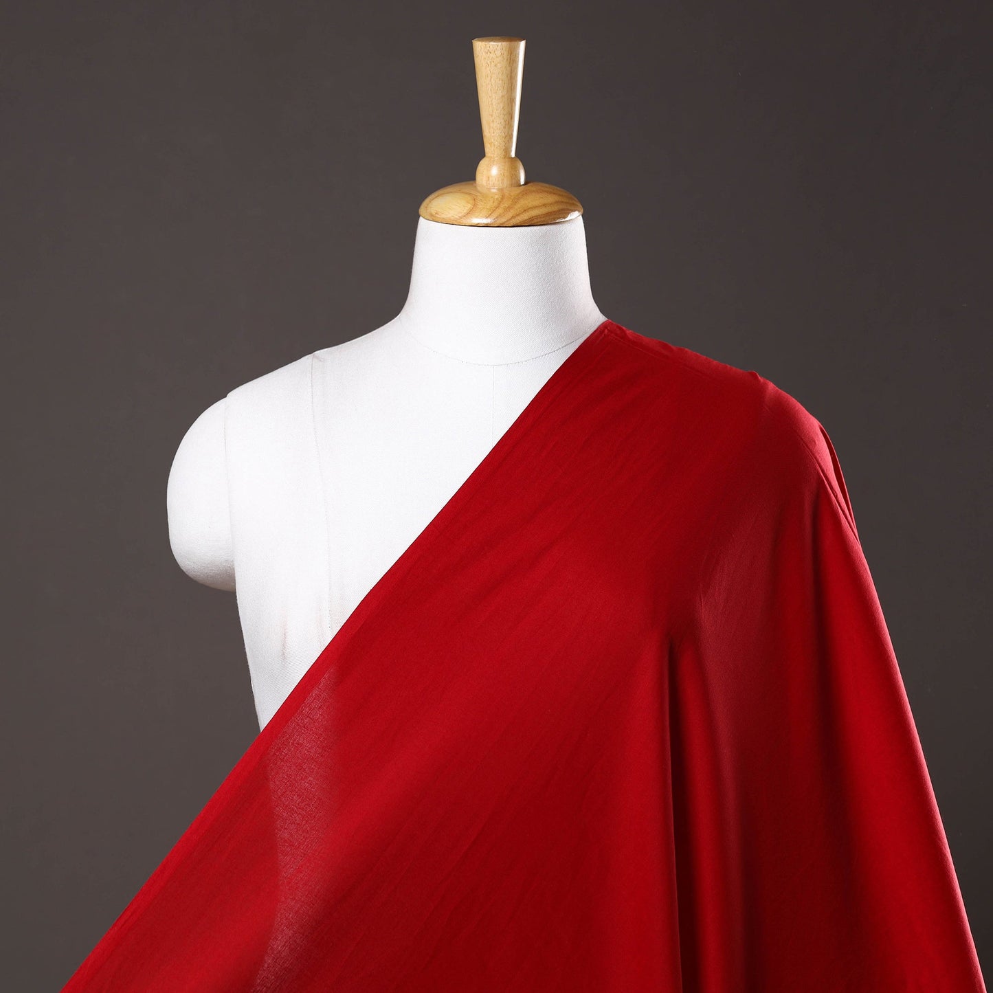 Red Prewashed Plain Cotton Fabric