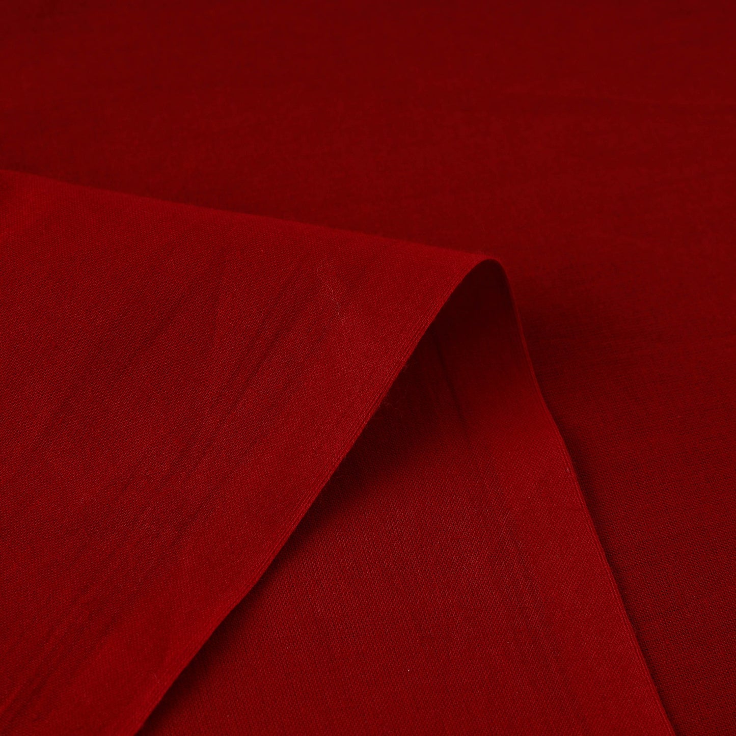 Red Prewashed Plain Cotton Fabric