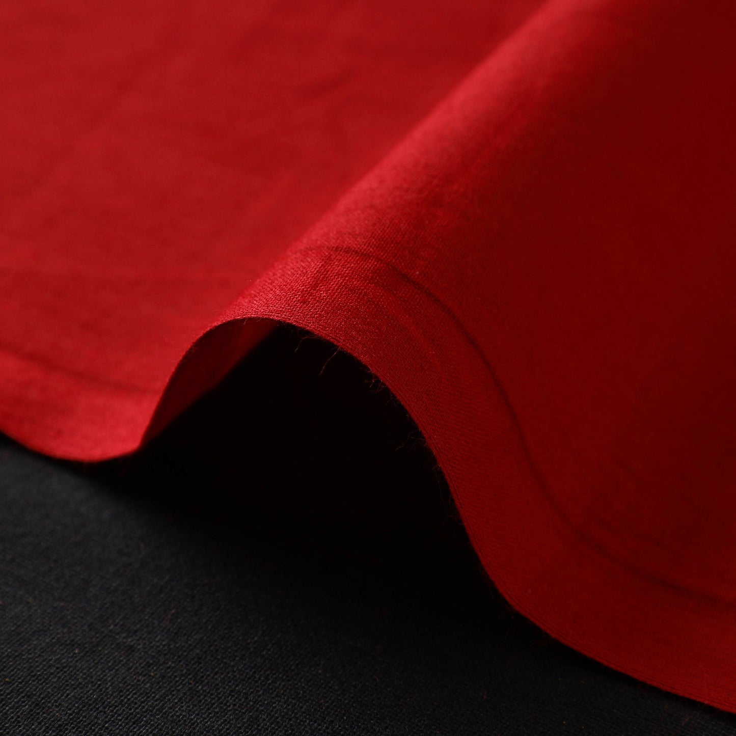 Red Prewashed Plain Cotton Fabric