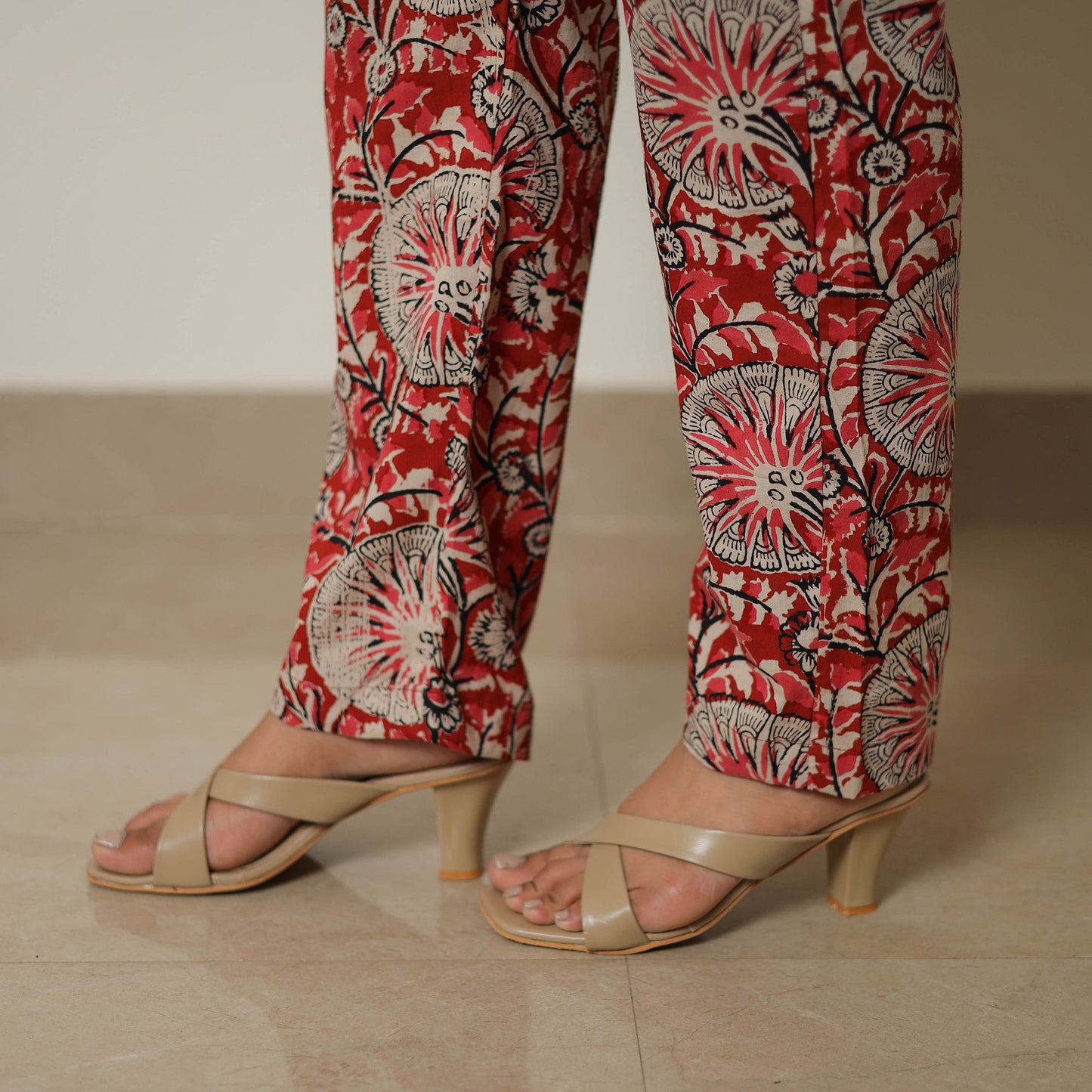 Buy Red Block Print Cotton Bagru Co-Ord Set