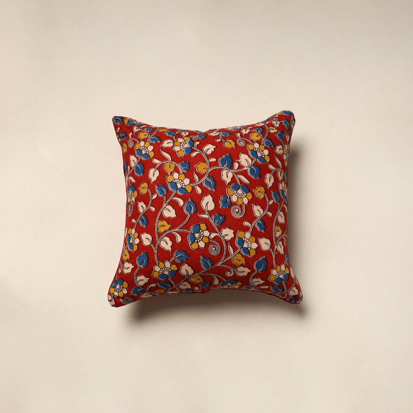 Kalamkari cotton cushion cover 01 - handcrafted