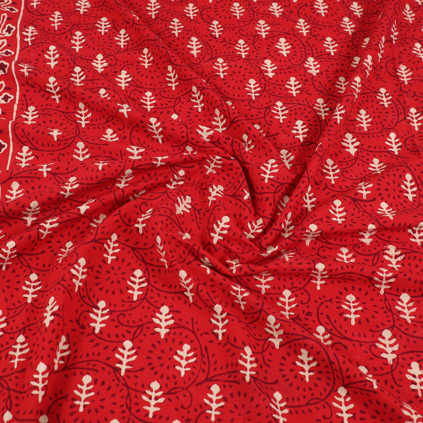 Red - pure cotton double bagru bed cover set 18