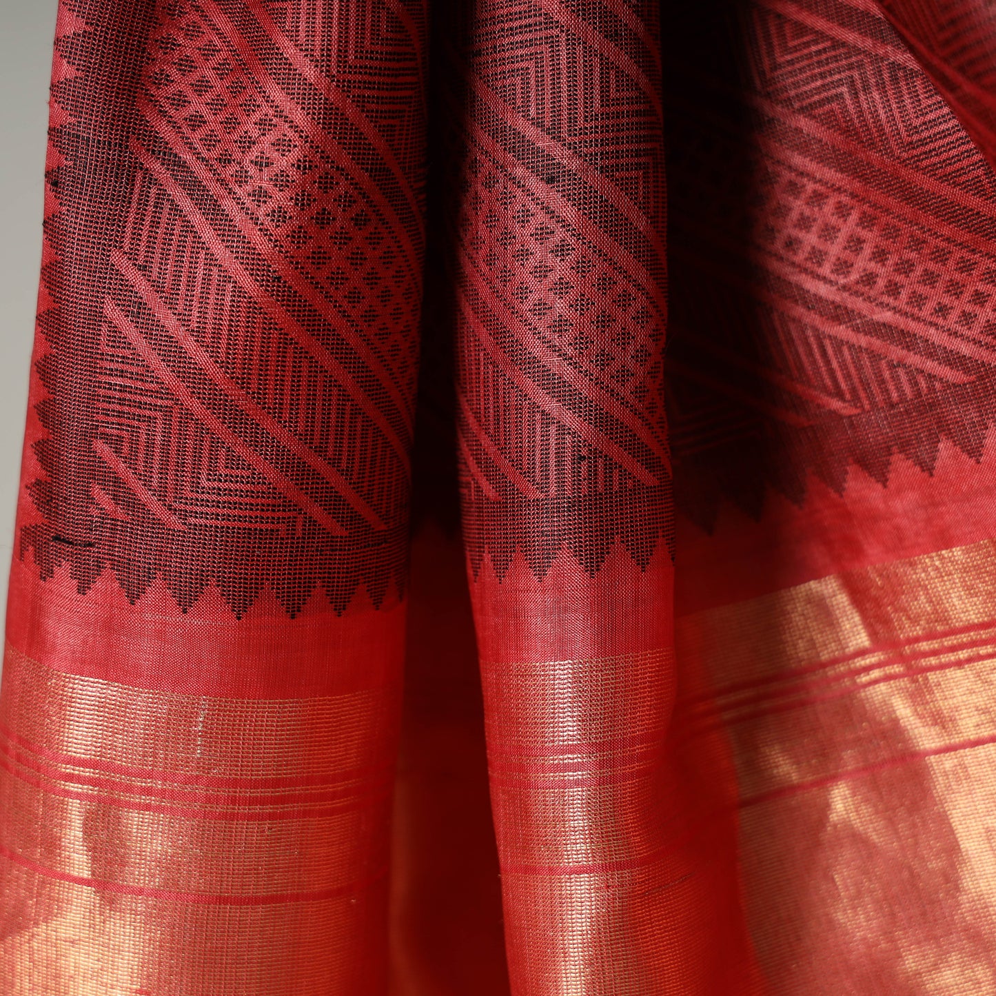 Pure Kosa Tussar Silk Handloom Jala Weave Saree