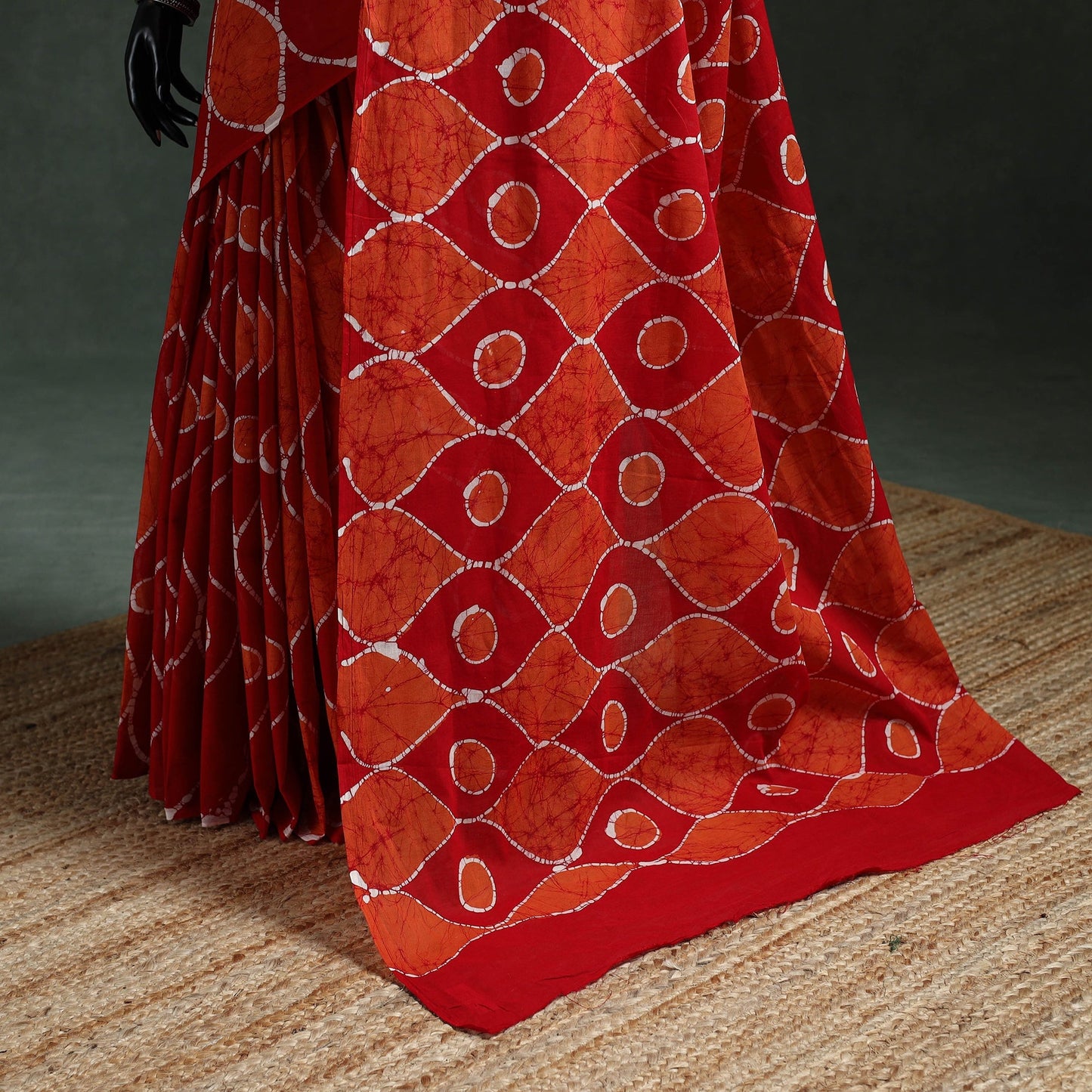 Pure mul cotton hand block batik print saree 21