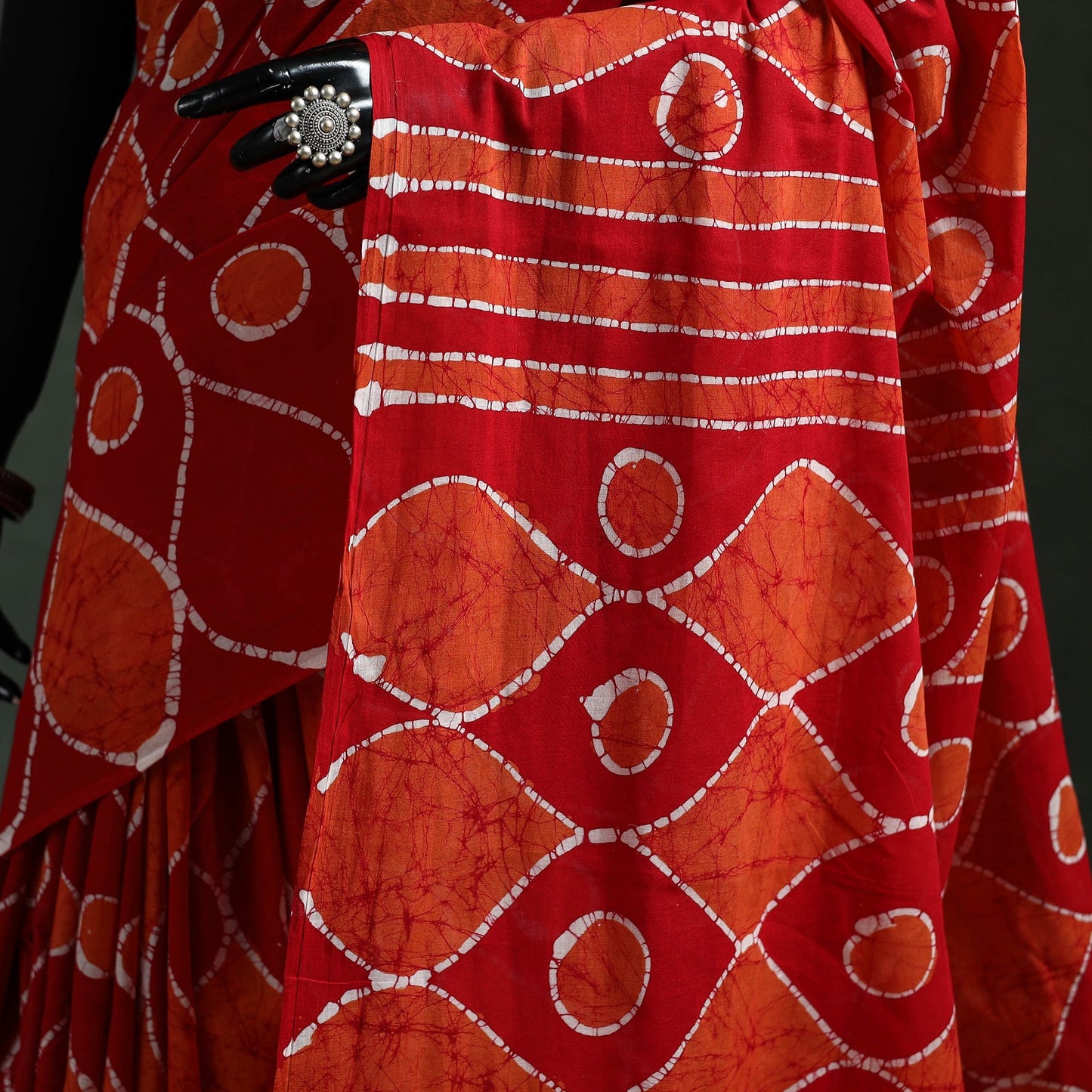 Pure mul cotton hand block batik print saree 21