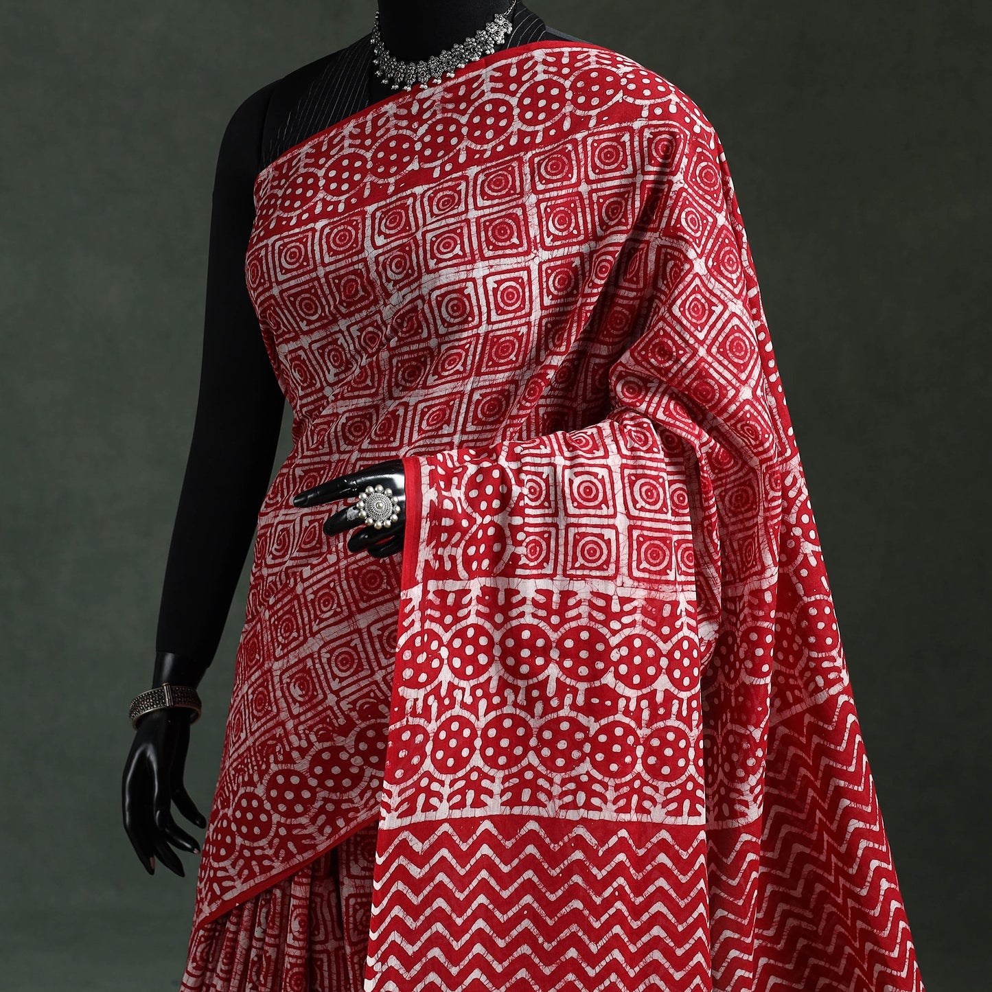 Pure mul cotton hand block batik print saree 56