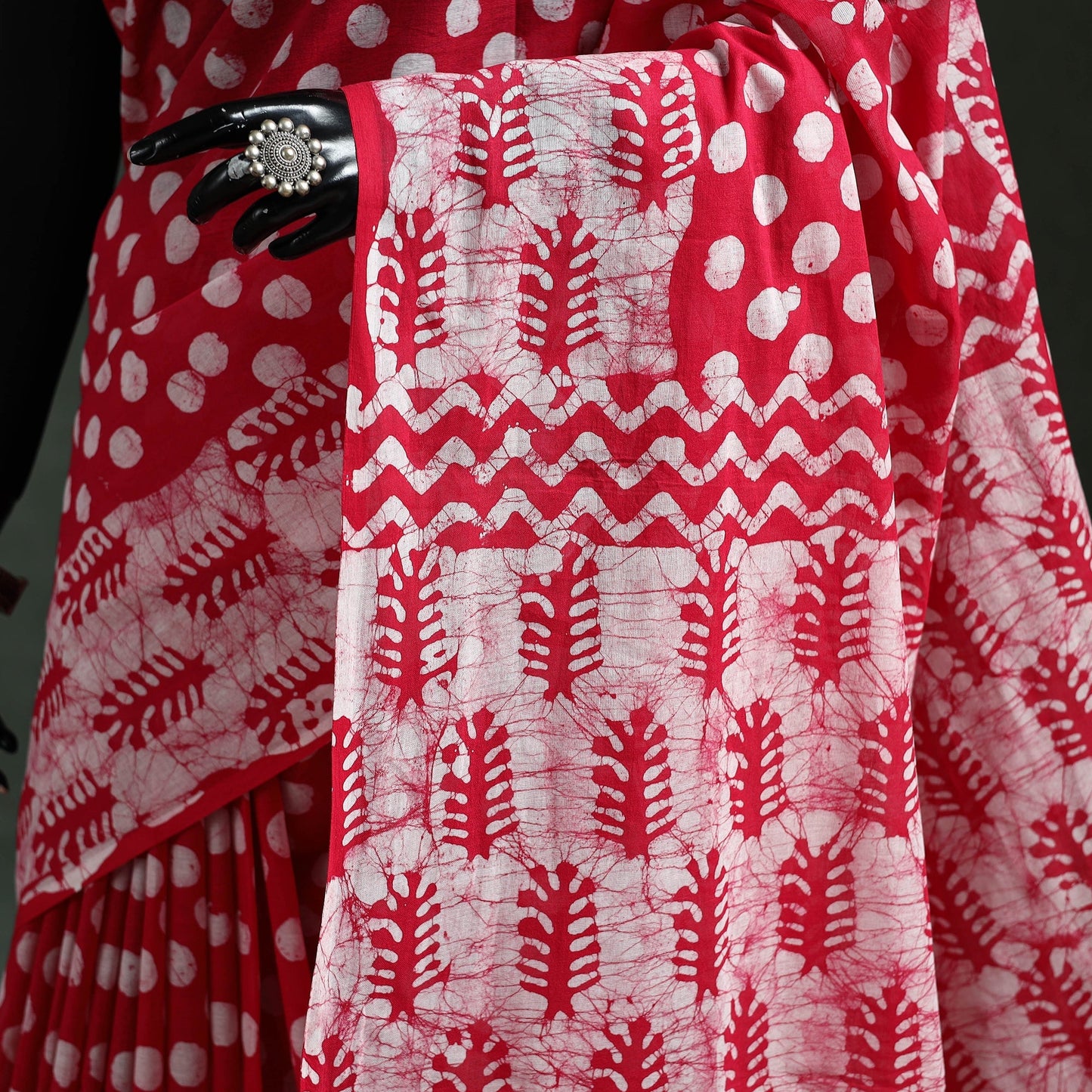 Pure mul cotton hand block batik print saree 68