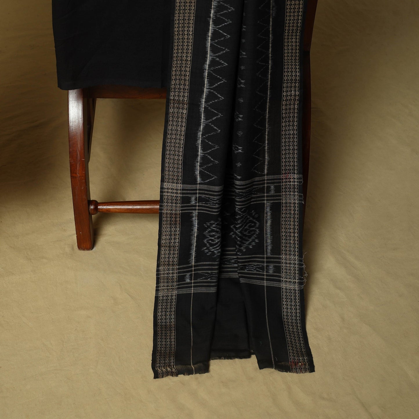 Sambalpuri ikat handloom cotton 3pc unstitched dress