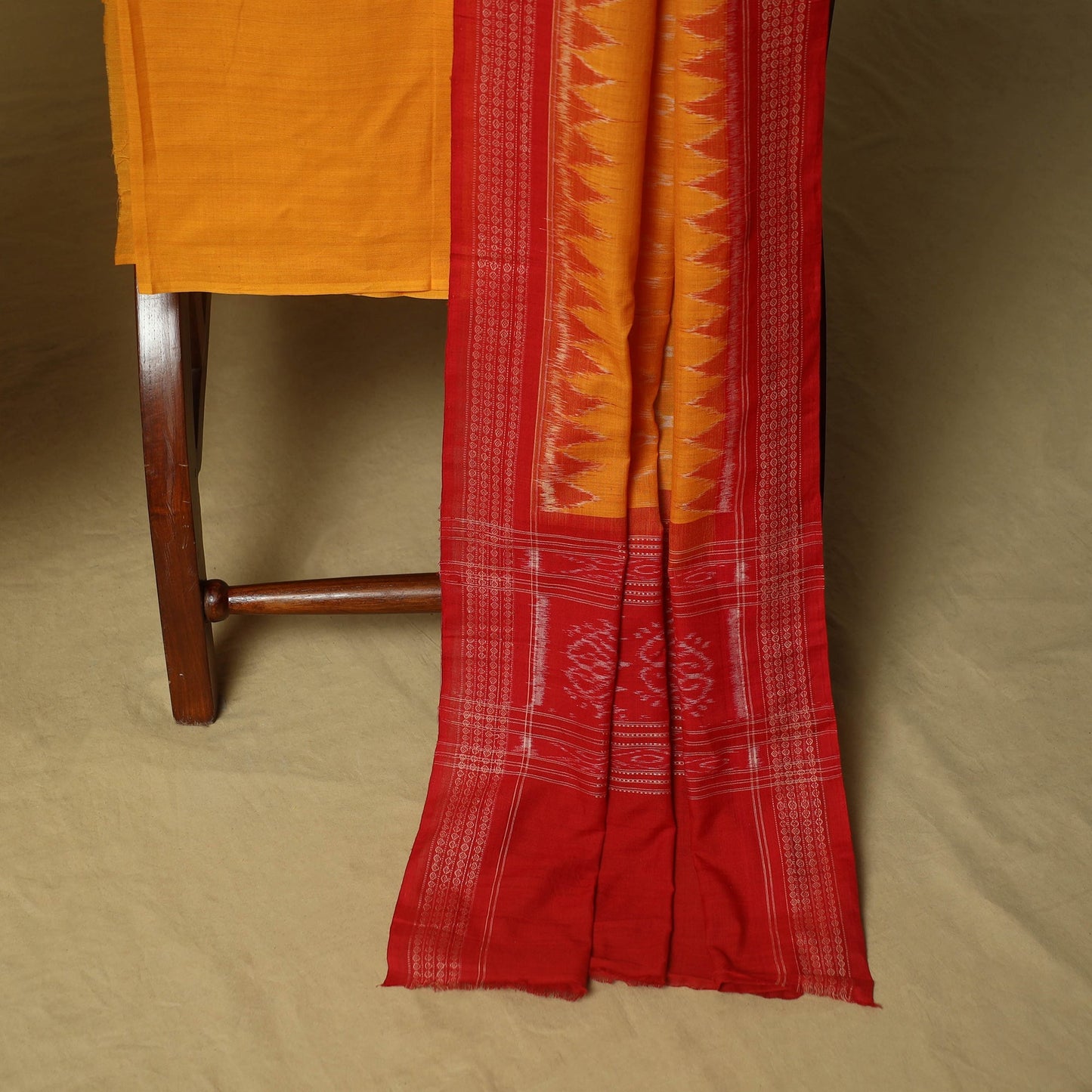 Sambalpuri ikat handloom cotton 3pc unstitched dress