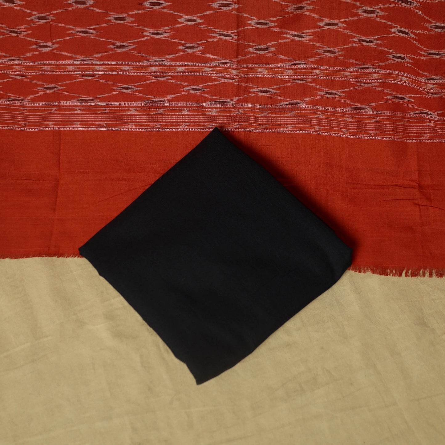 Sambalpuri ikat handloom cotton 3pc unstitched dress