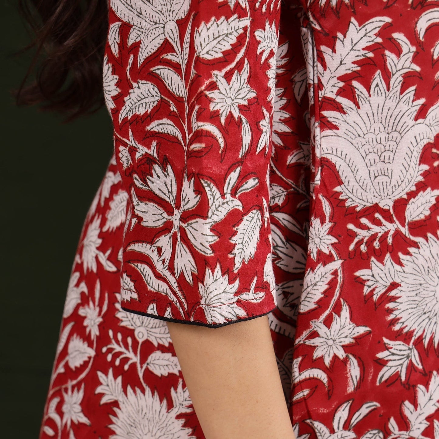 Sanganeri Block Printing Cotton Long Kurta for Women