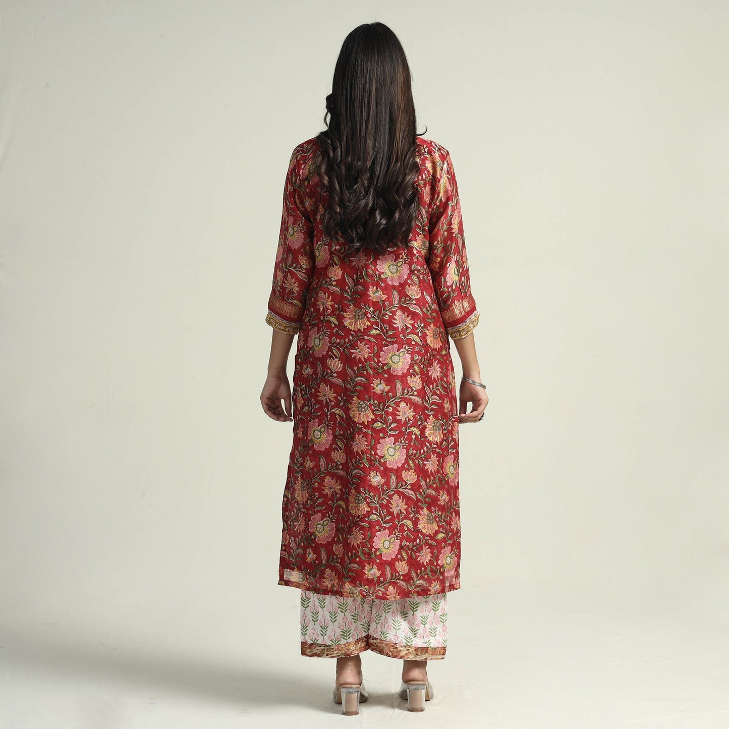 Sanganeri Kurta with Palazzo & Dupatta Set