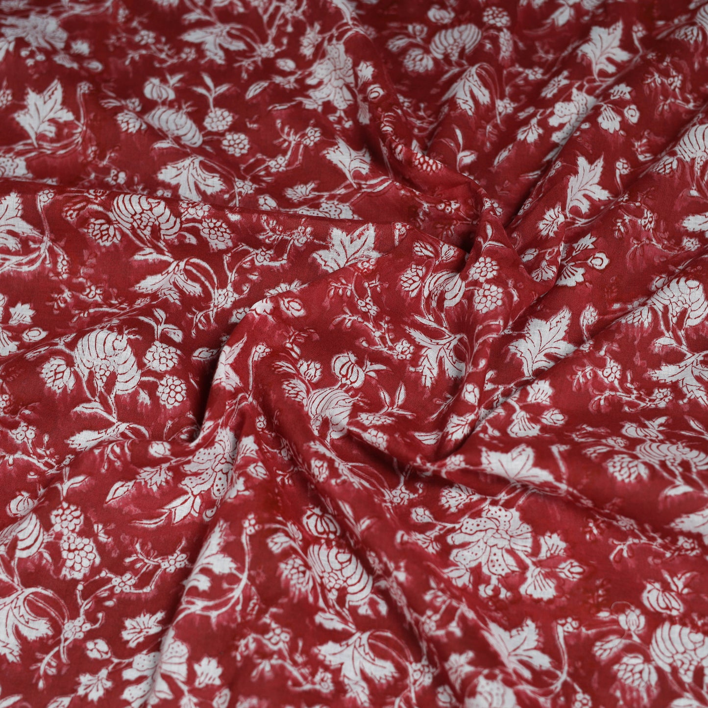 Sanganeri hand block print cotton scarf 11 - handcrafted