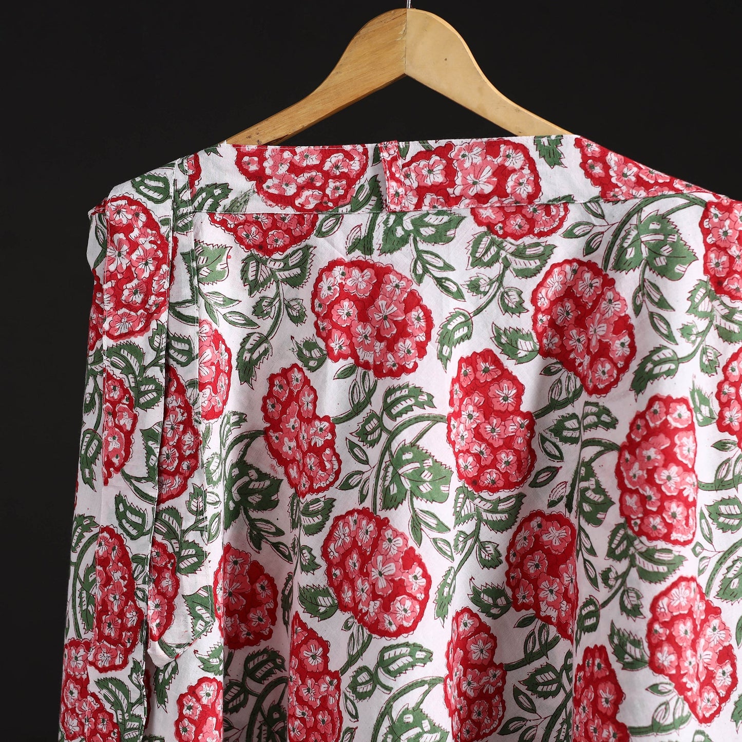 Sanganeri hand cotton wrap around skirt 58 - handcrafted