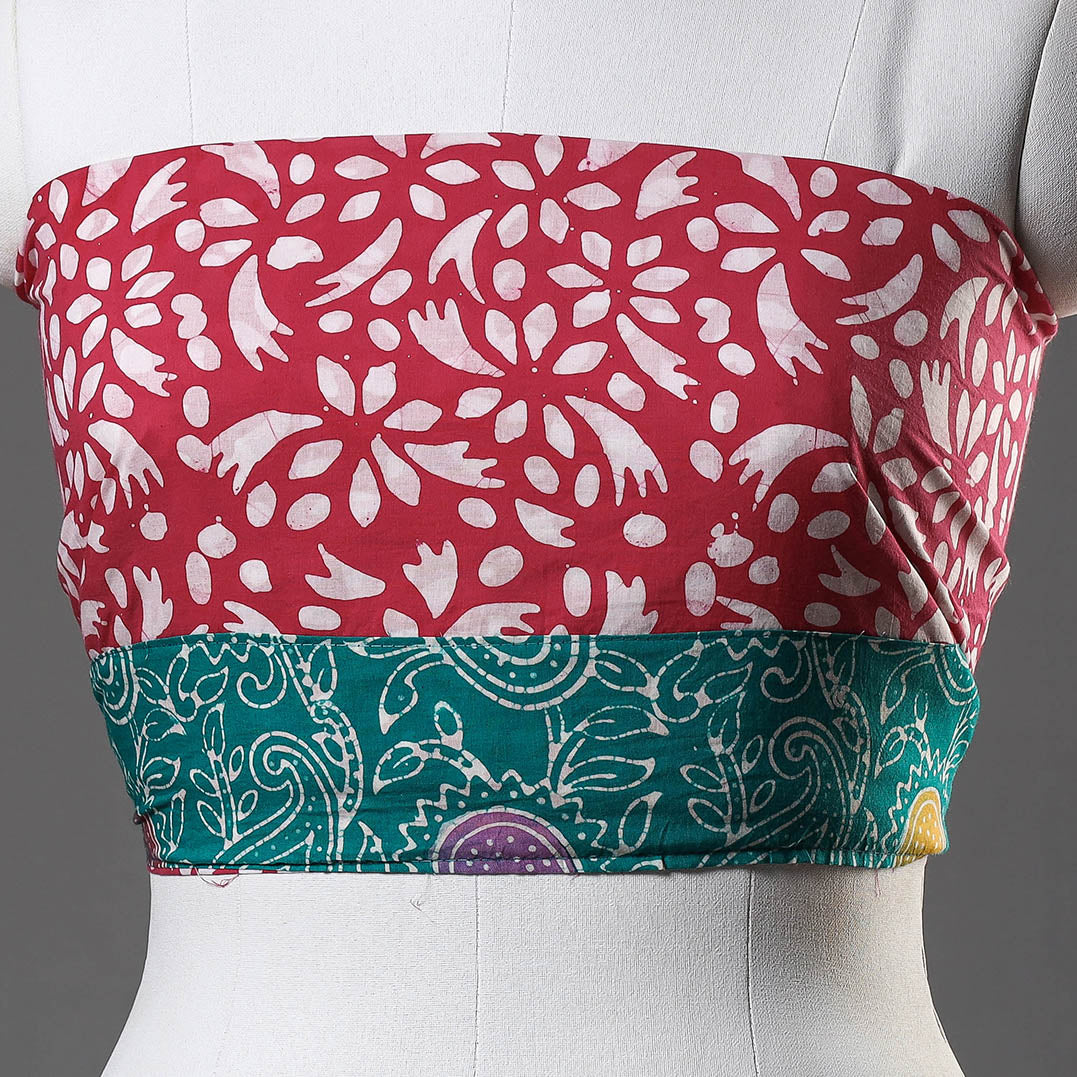 block printed blouse piece