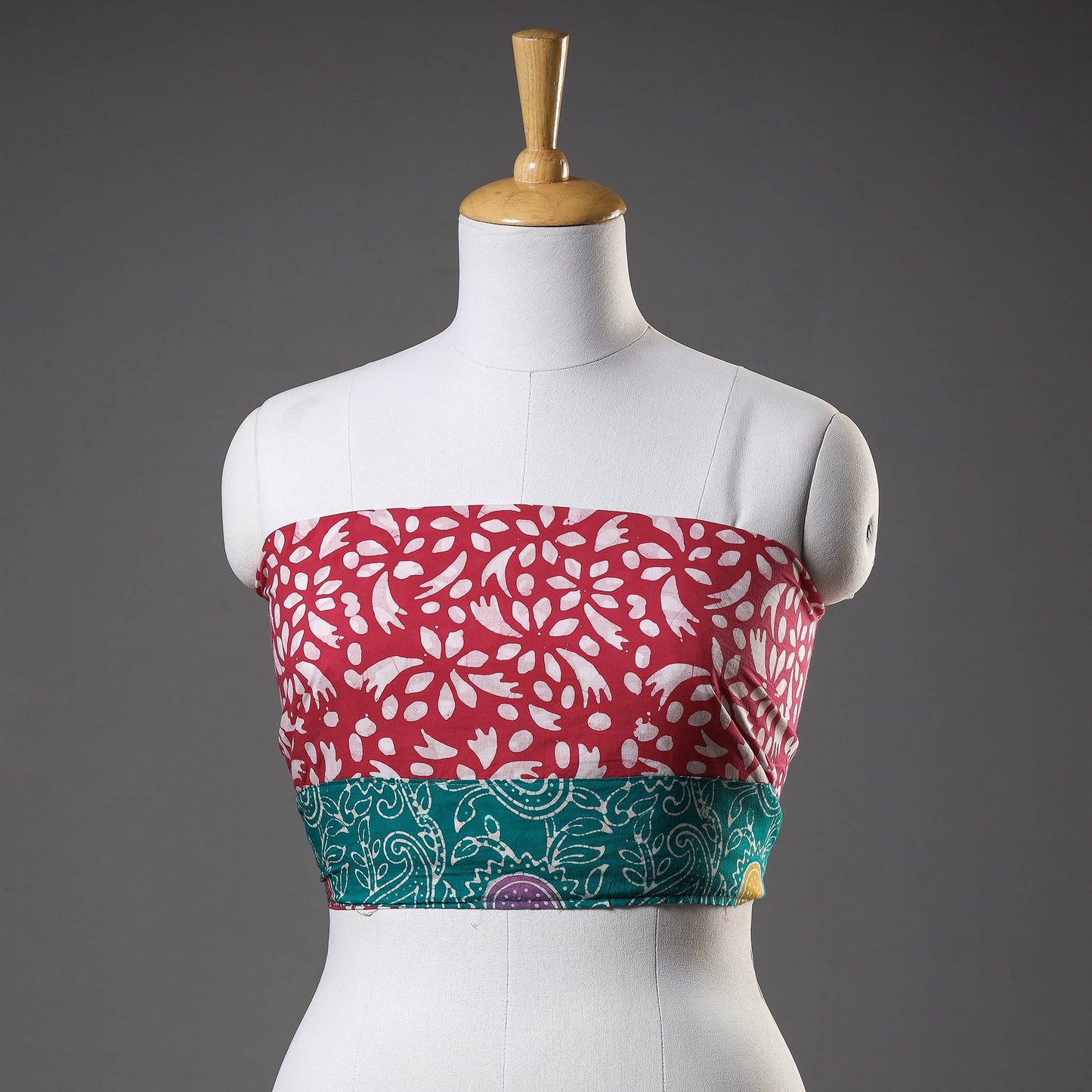 block printed blouse piece