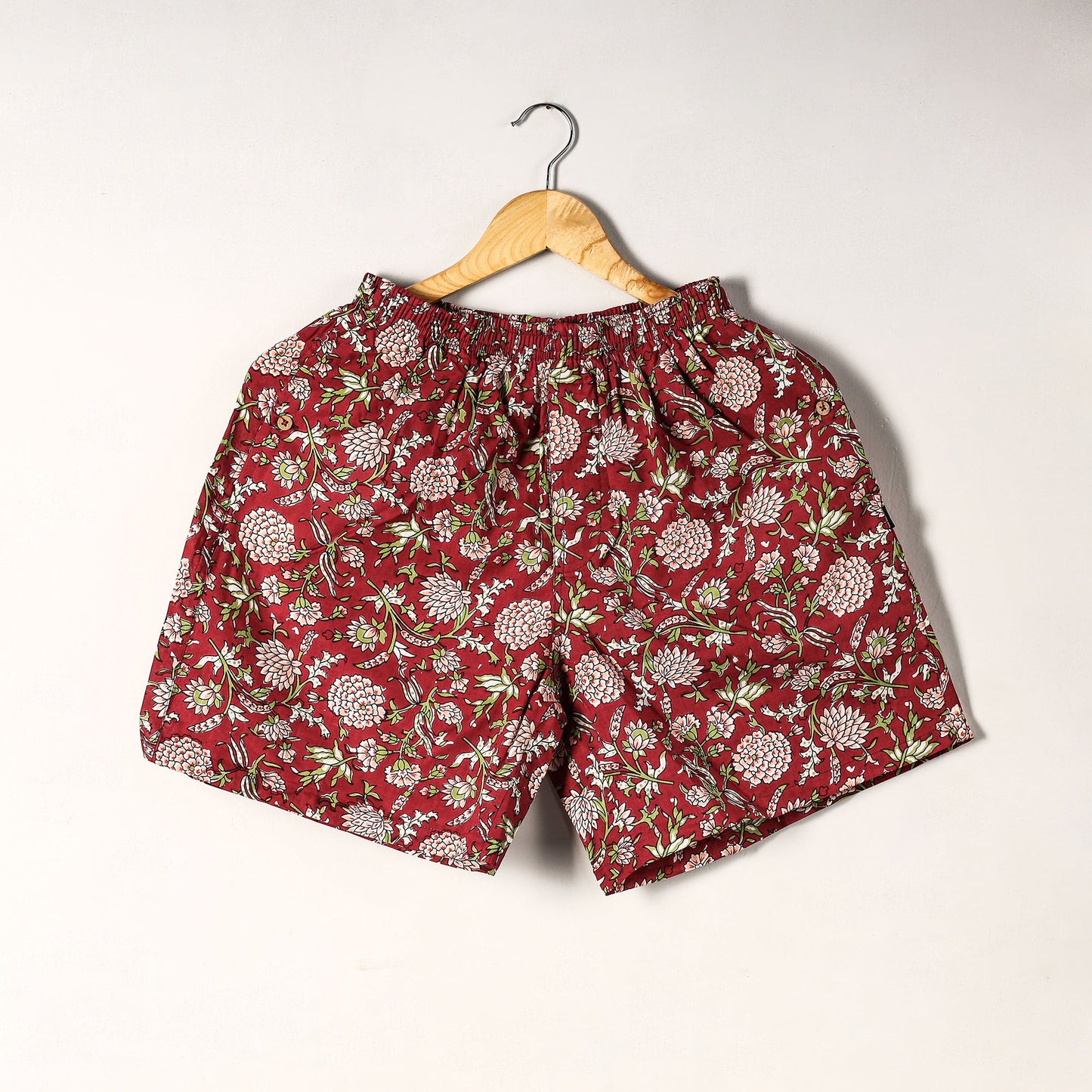 Sanganeri Block Printed Cotton Unisex Boxer/Shorts
