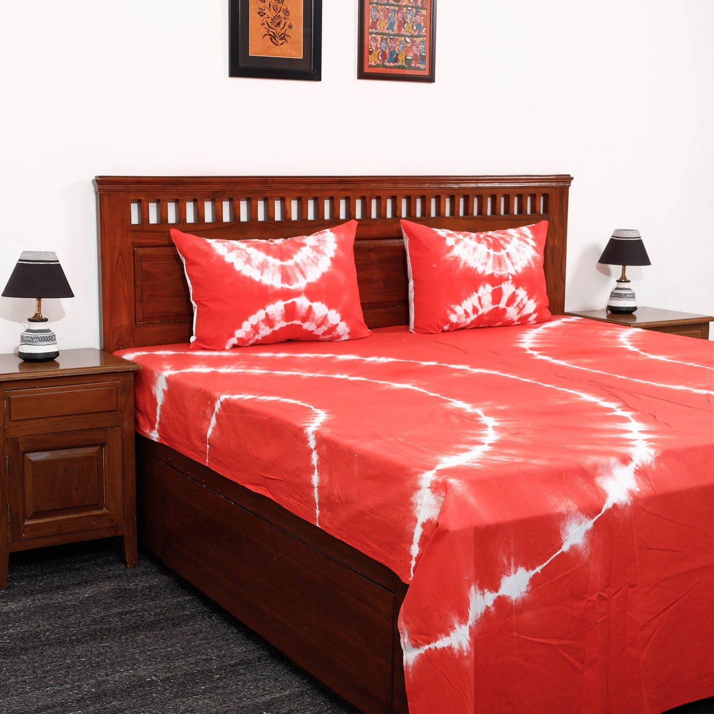 Shibori Double Bed Cover Set
