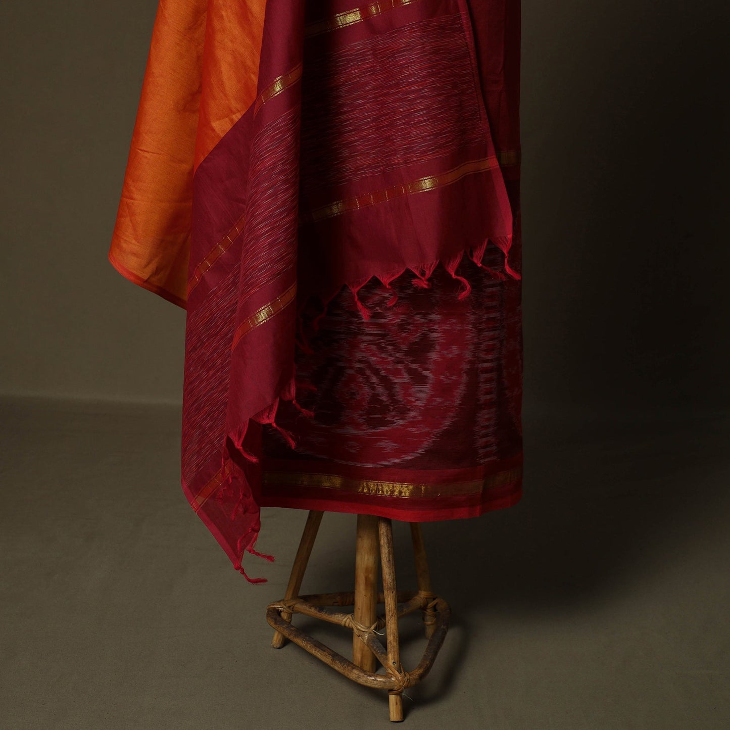 Handloom silk cotton pochampally ikat 3pc unstitched dress