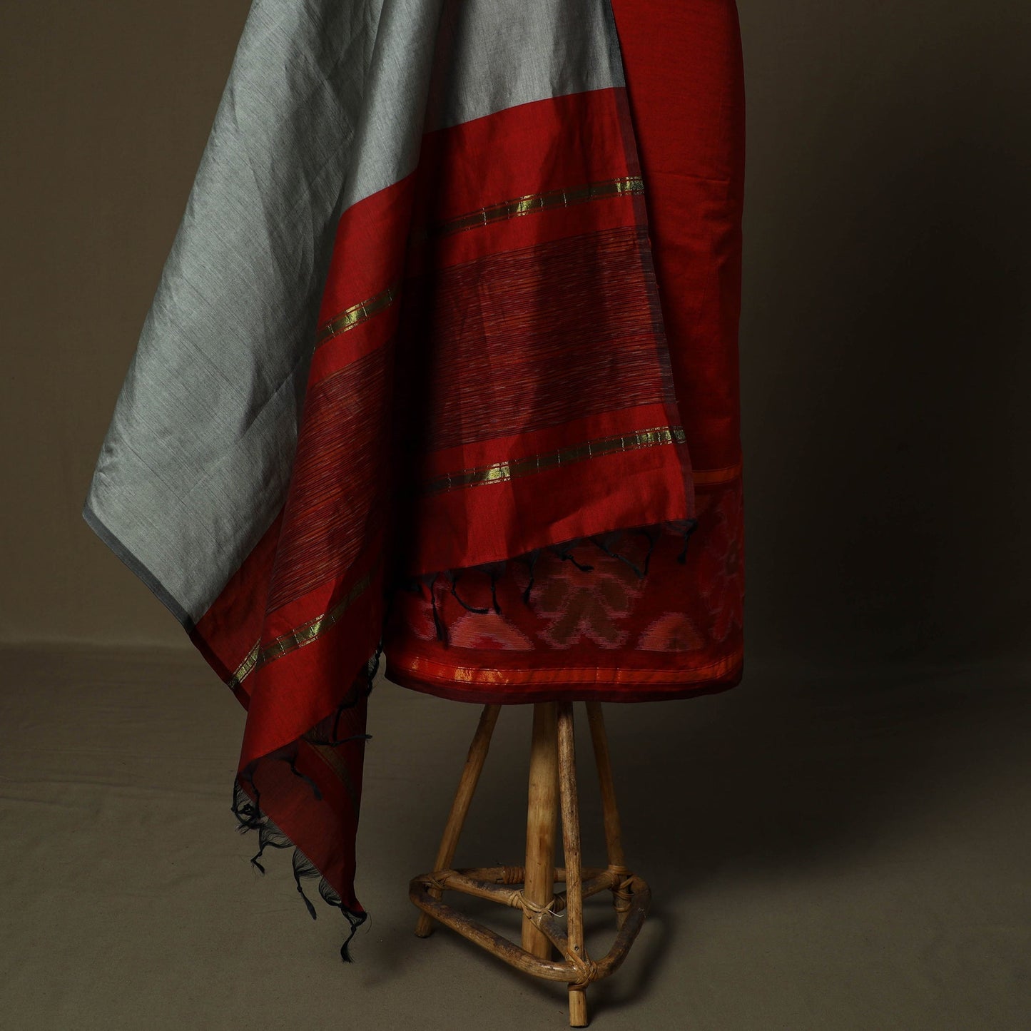 Handloom silk cotton pochampally ikat 3pc unstitched dress