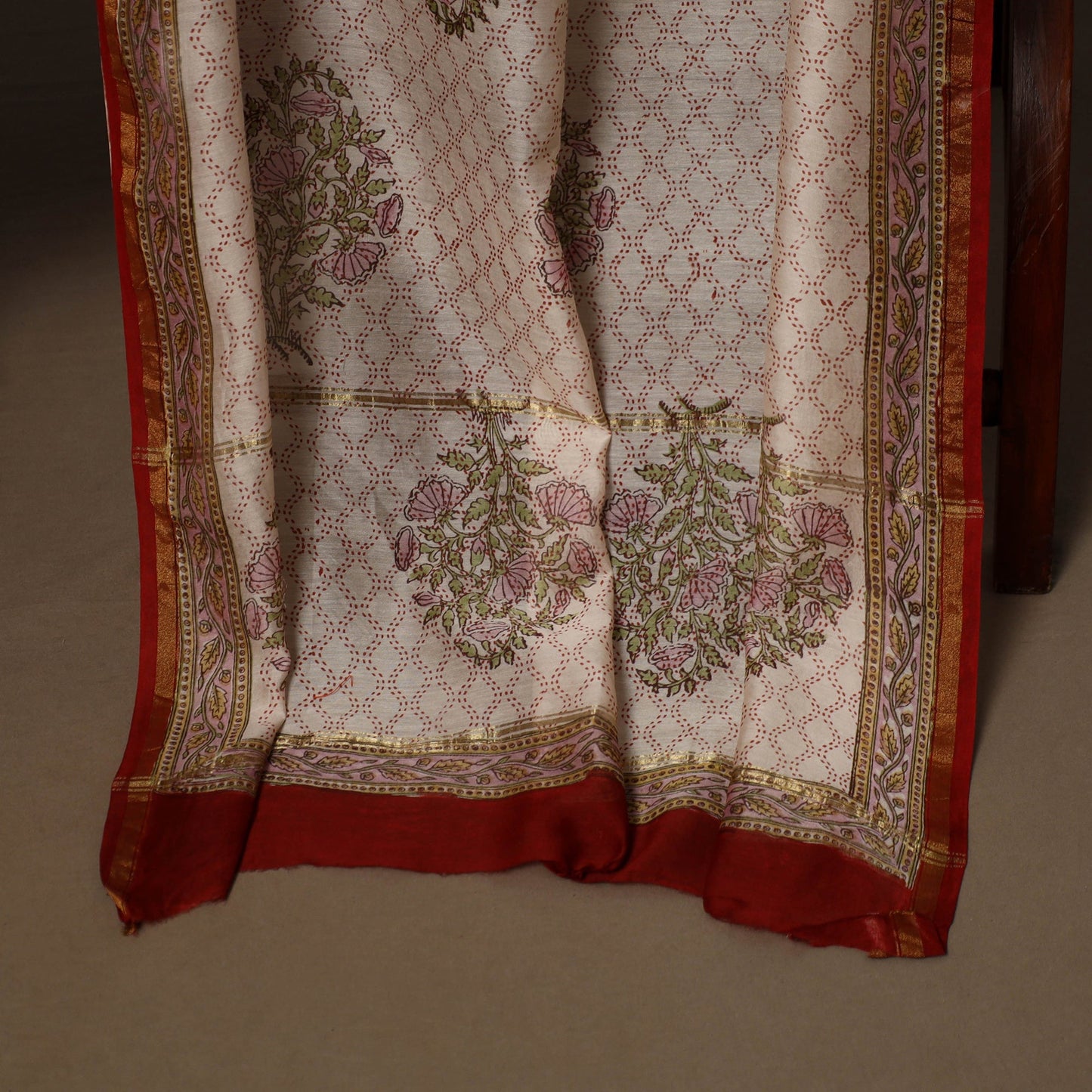 Slub silk plain 2pc unstitched dress material