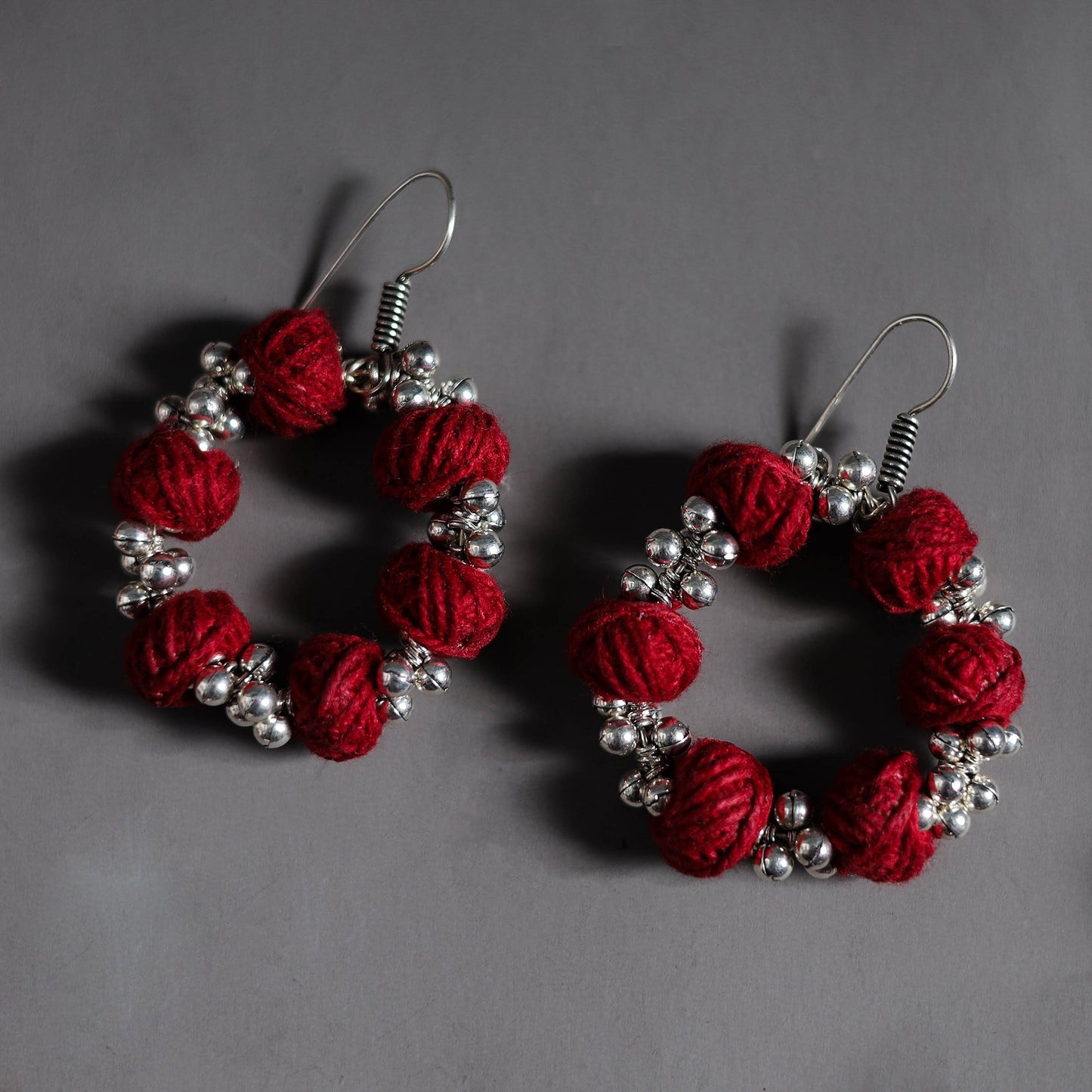 Buy Thread Beads Handmade German Silver Necklace Set