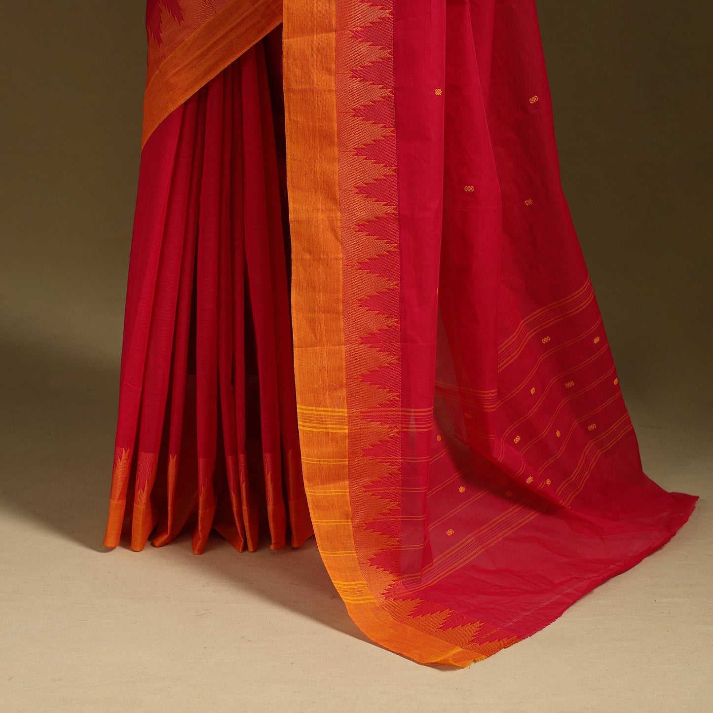 Thread buti cotton kanchipuram saree with border 33