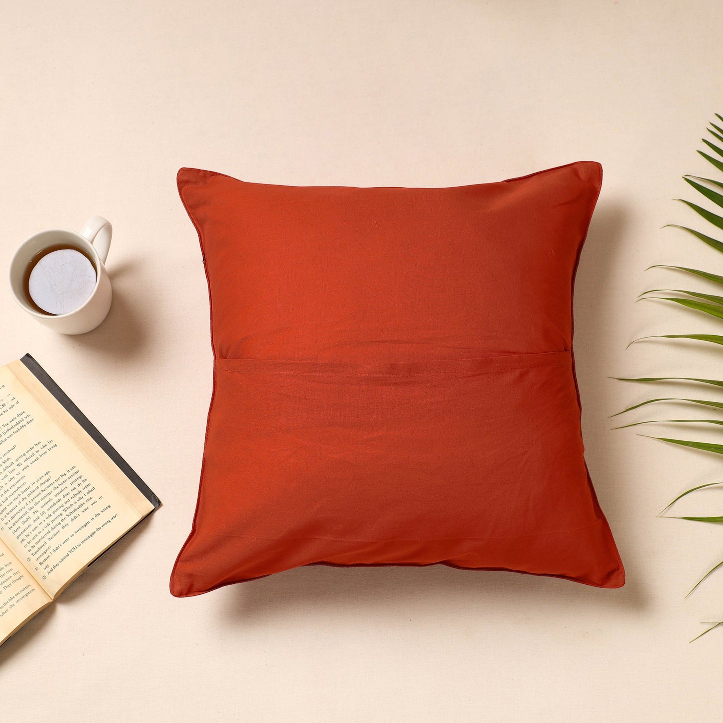 Red Traditional Pure Banarasi Silk Handwoven Zari Cushion Cover