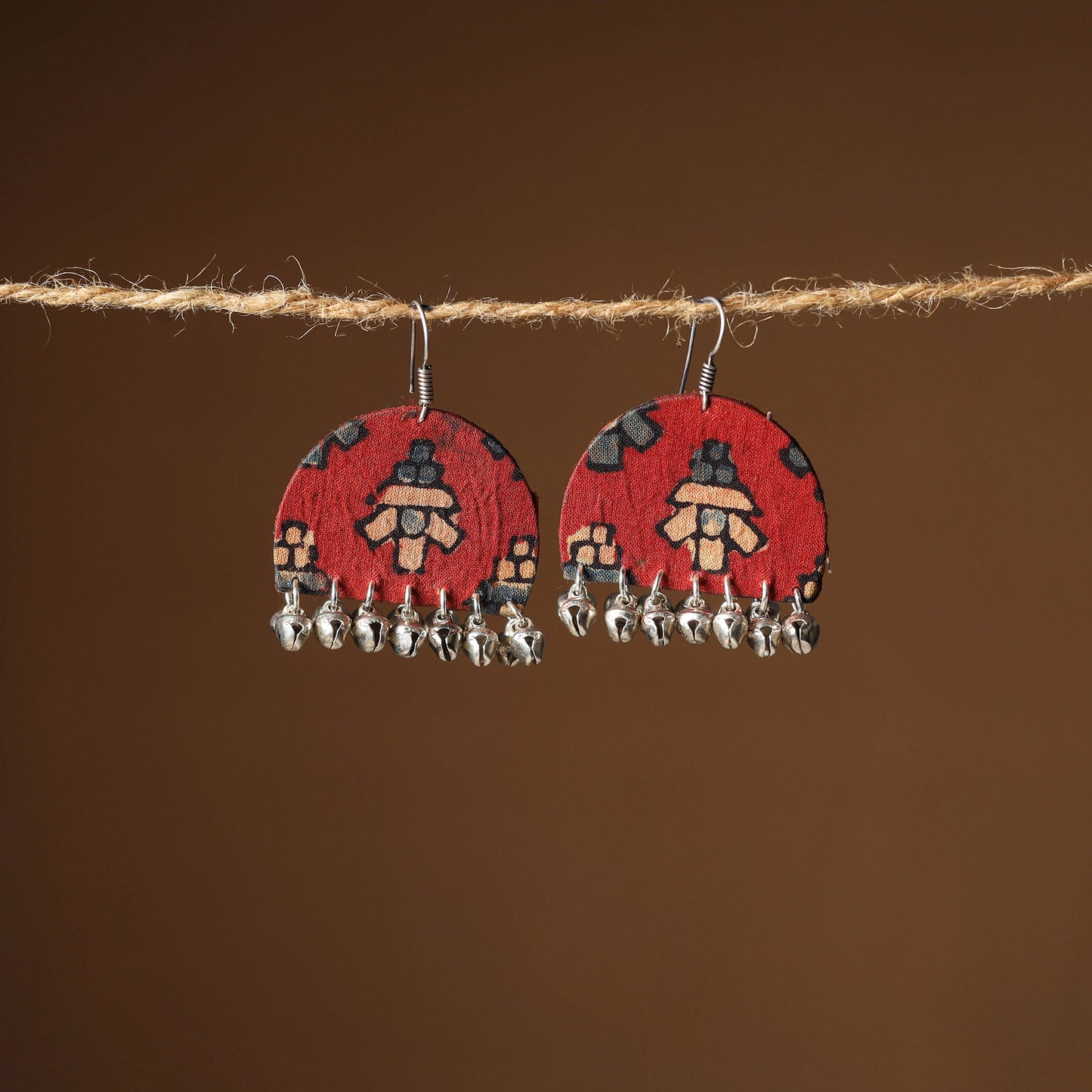 Varisha Ghungroo Work Fabart Earrings